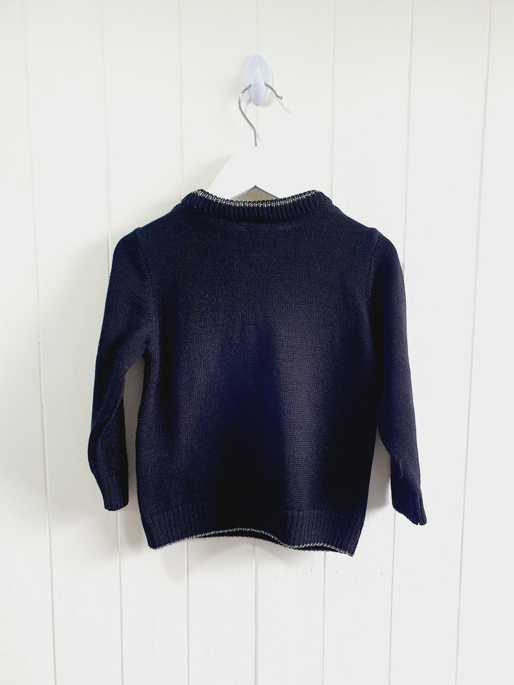 River Island King Of Christmas black jumper 18-24 months