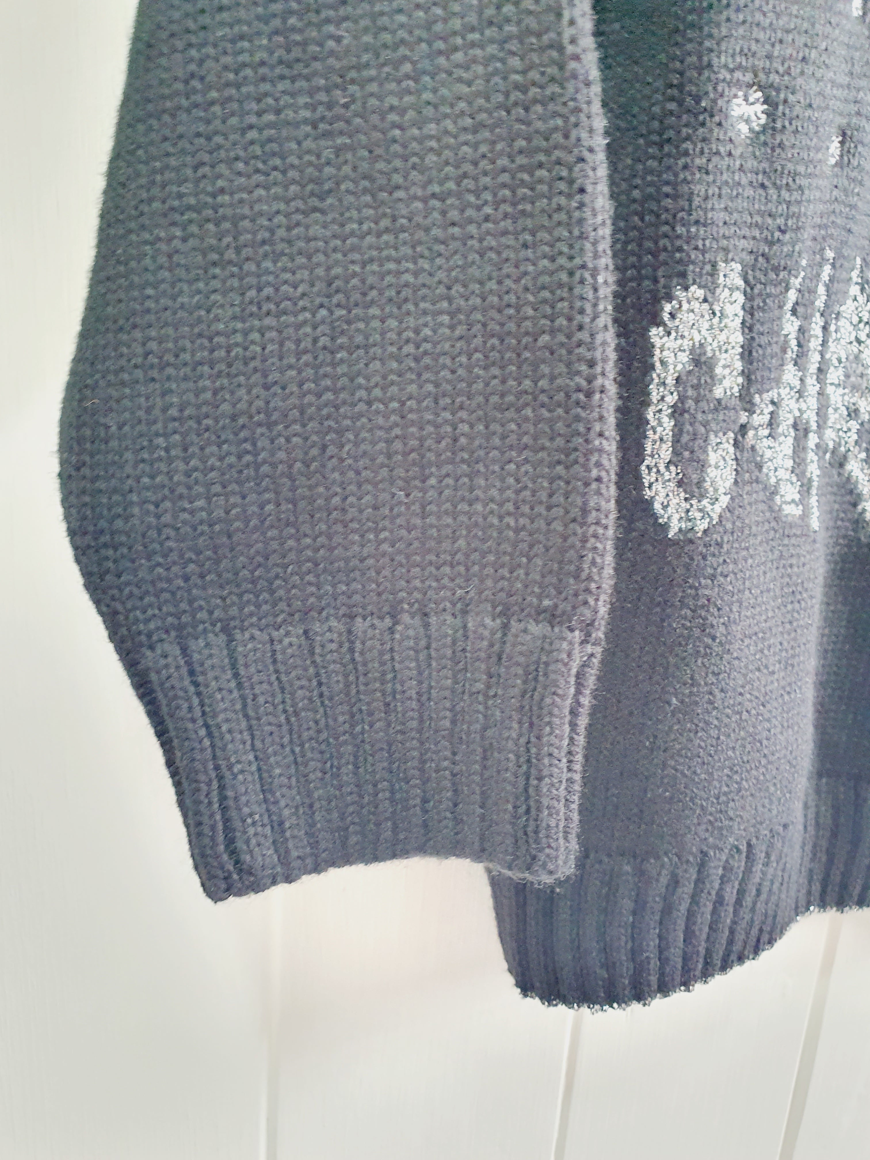 River Island King Of Christmas black jumper 18-24 months