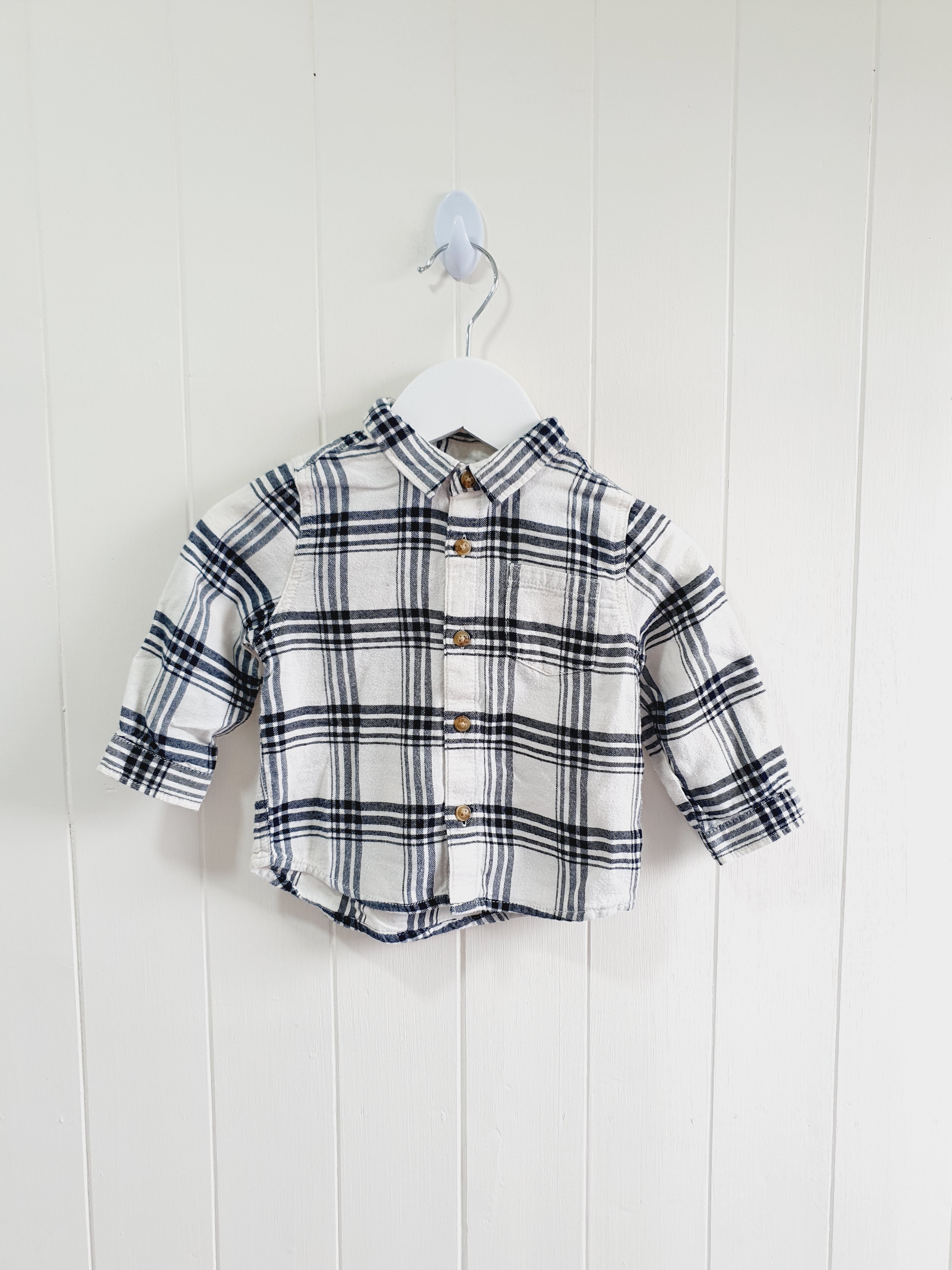 Zara checkered shirt 6-9 months