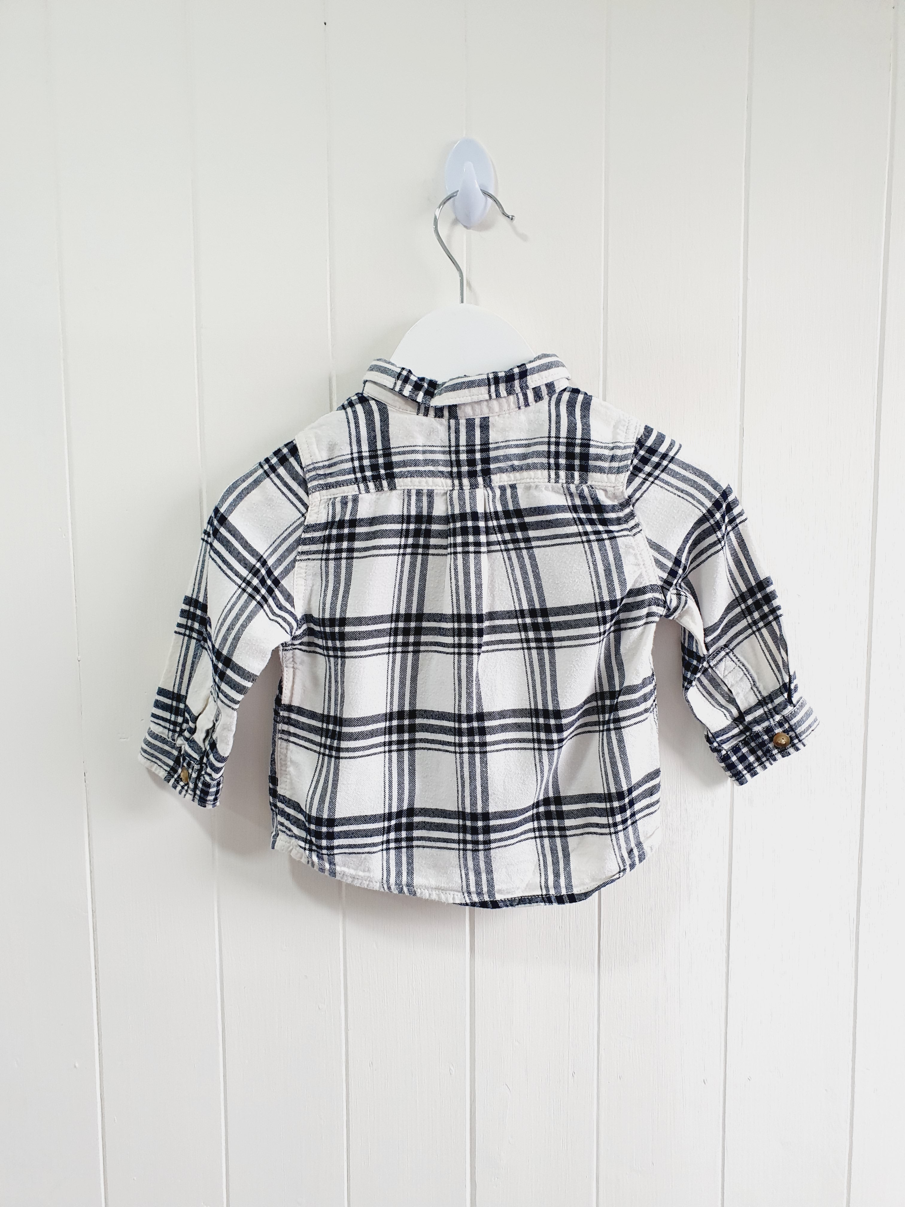 Zara checkered shirt 6-9 months
