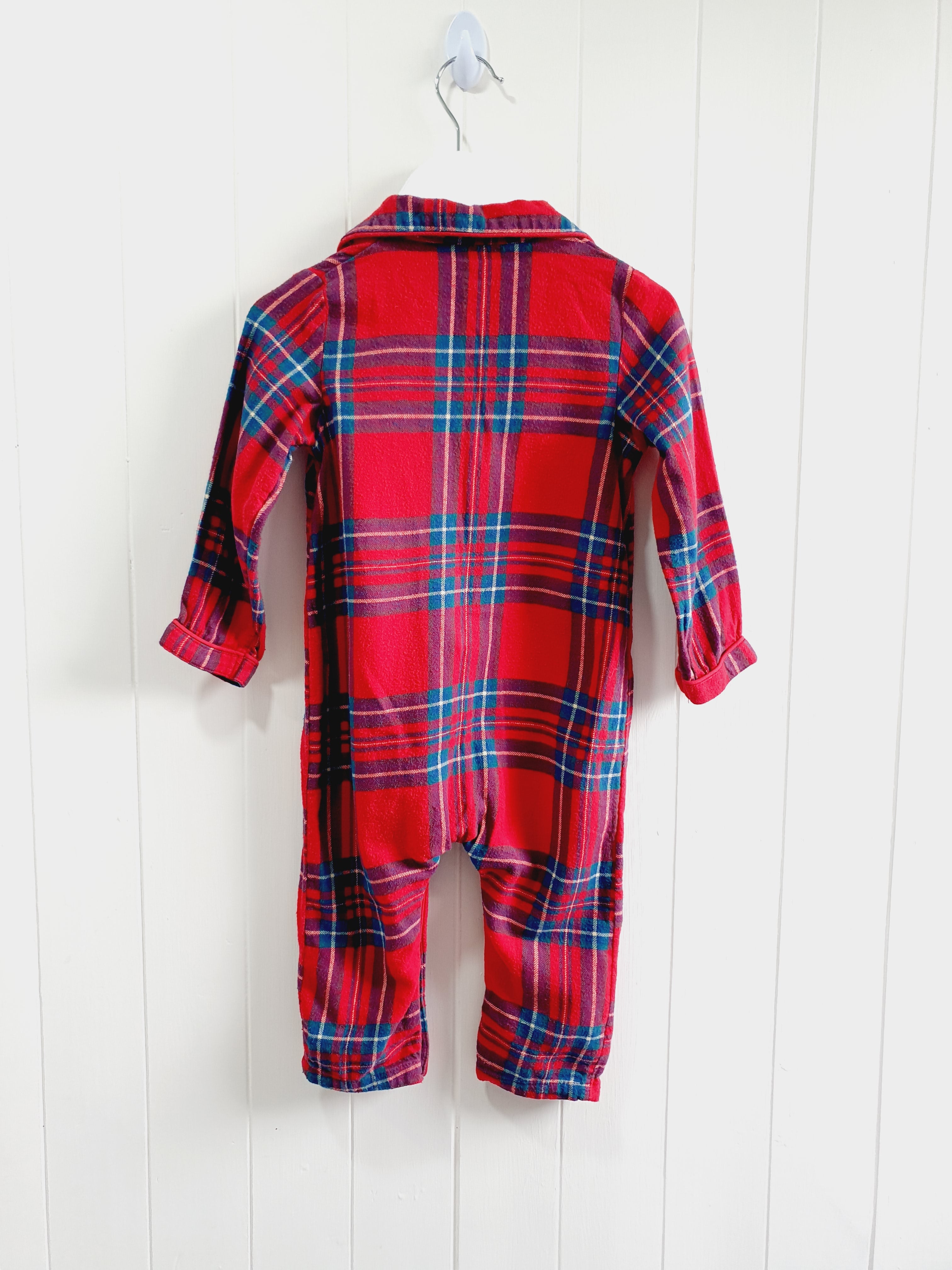 TU checkered red sleepsuit 12-18 months