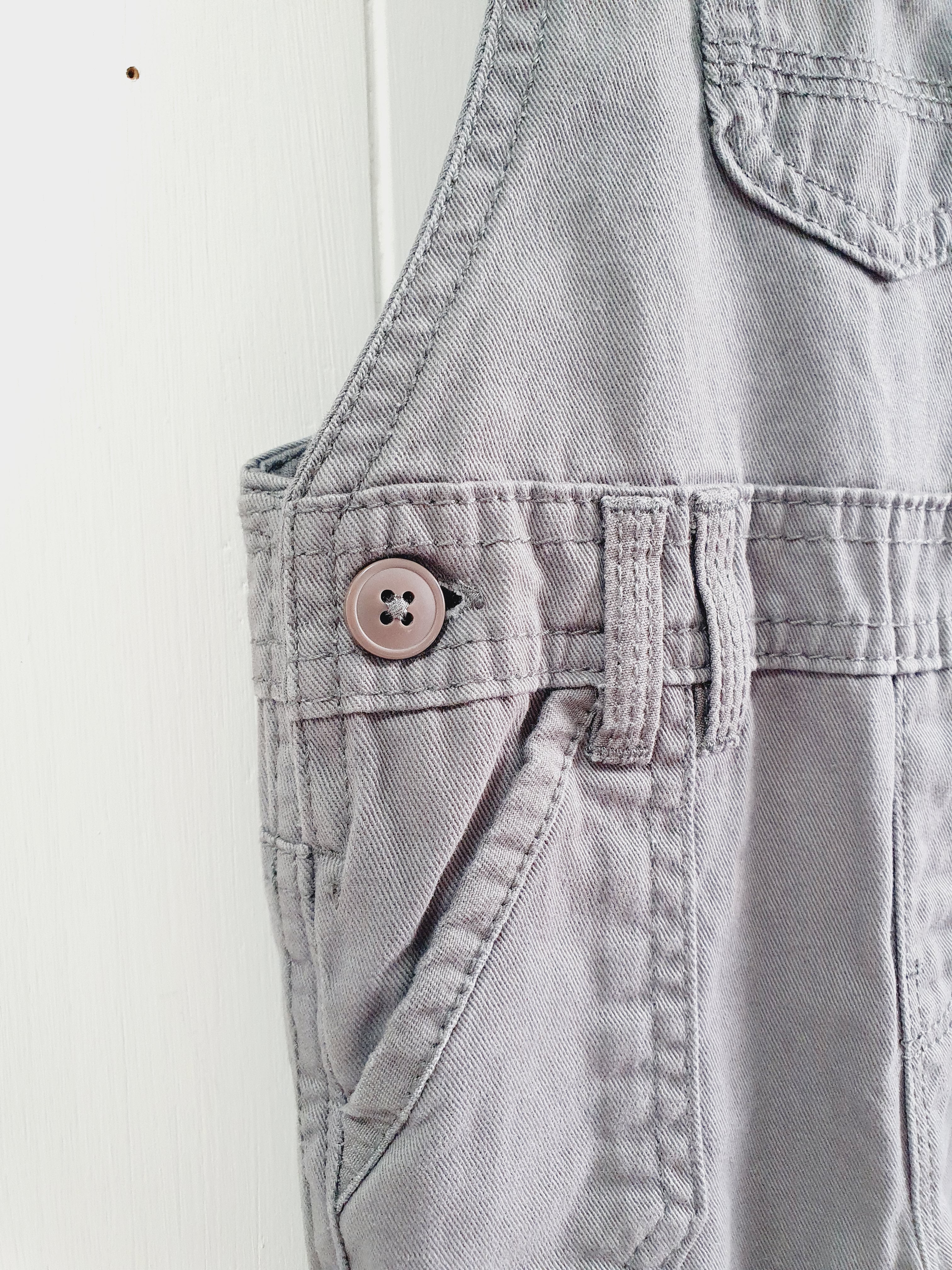 M&S grey lined dungaree 3-9 months
