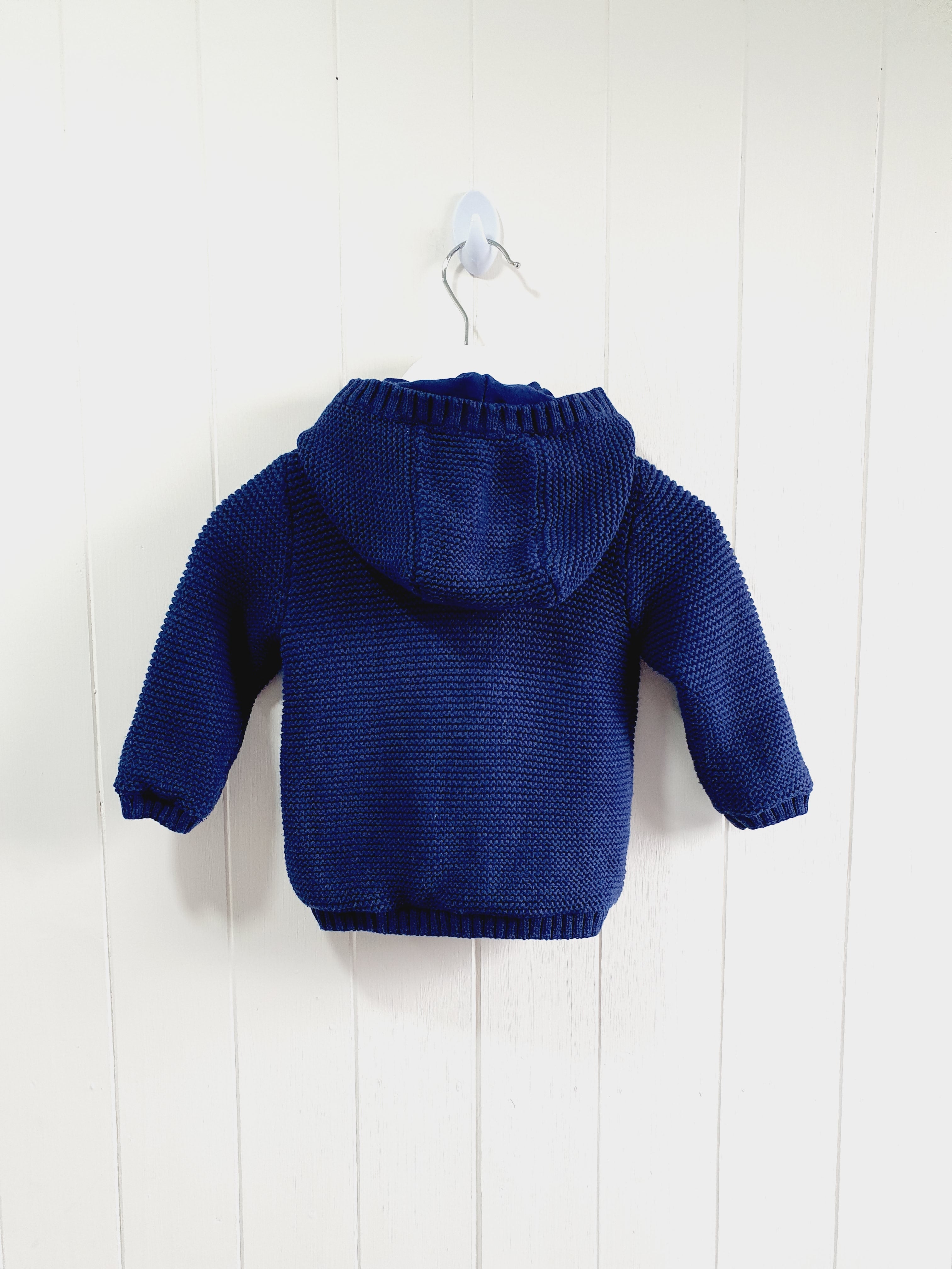 TU boys lined navy cardigan 6-9 months