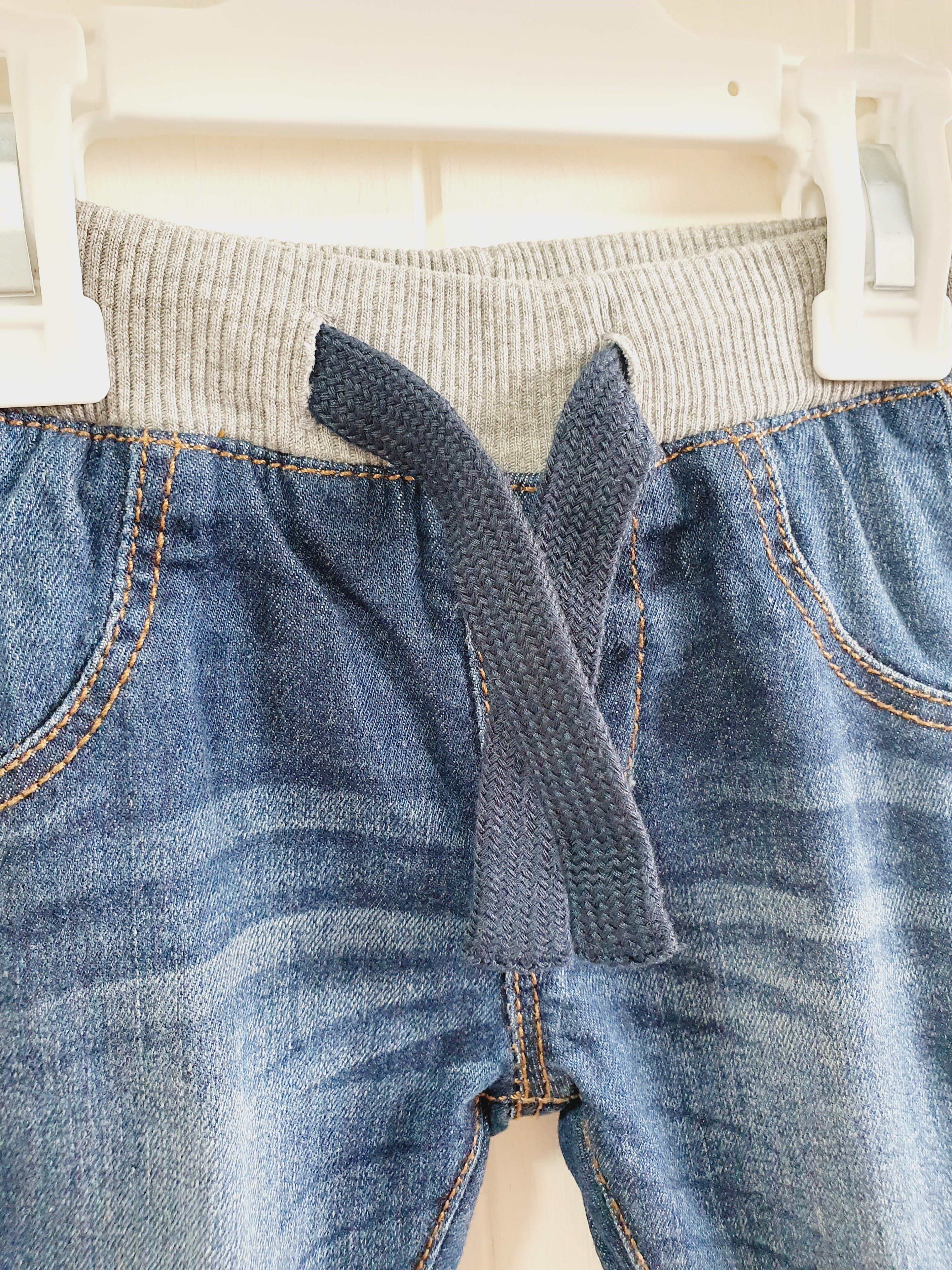 M&S dark blue denim jeans 0-3 months