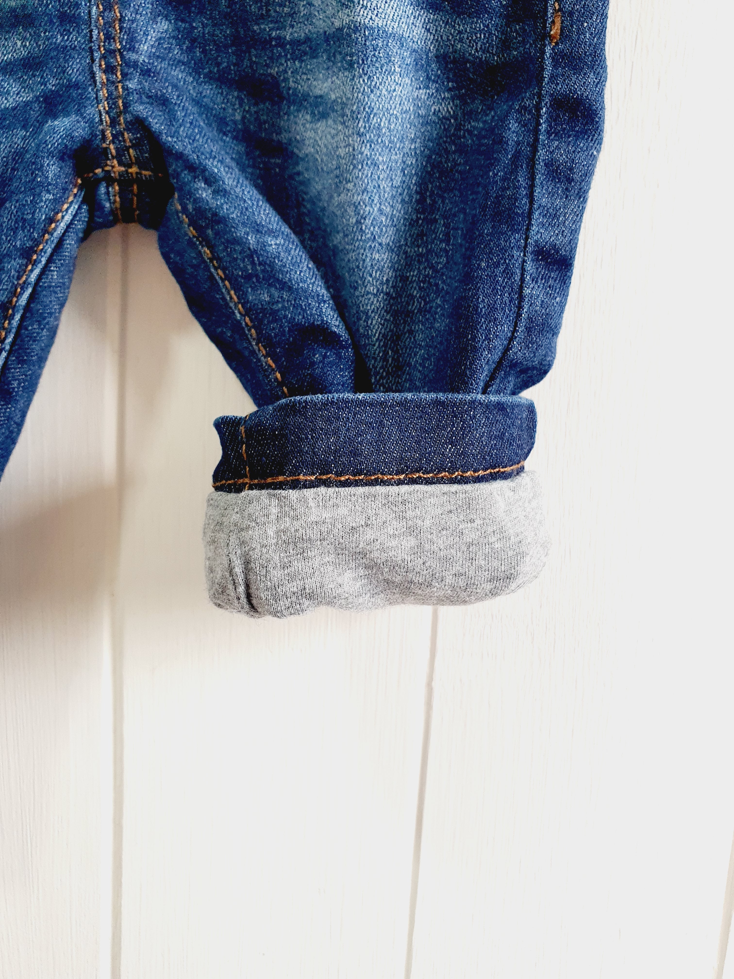 M&S dark blue denim jeans 0-3 months