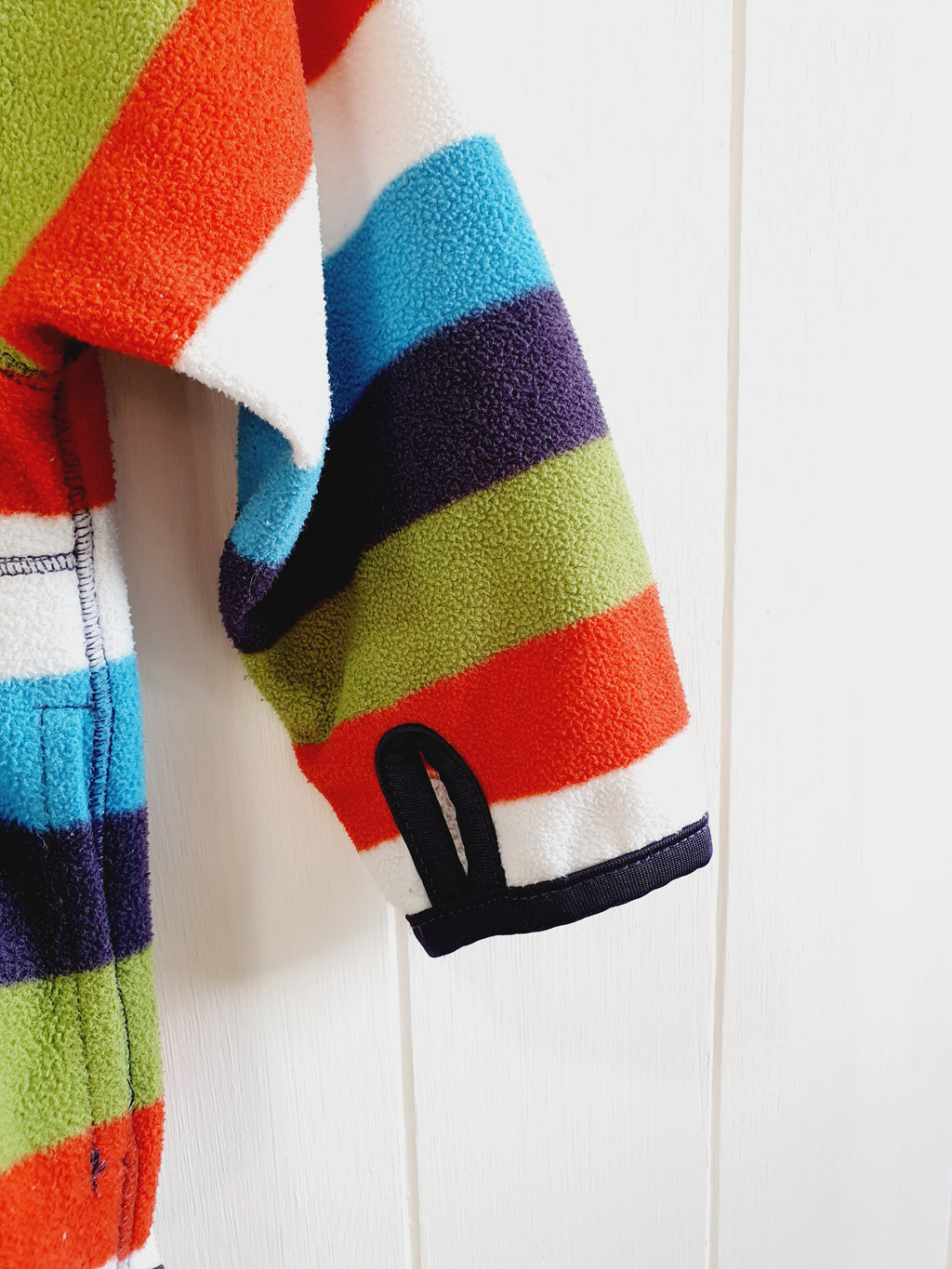 H&M stripy fleece jumper 6-9 months