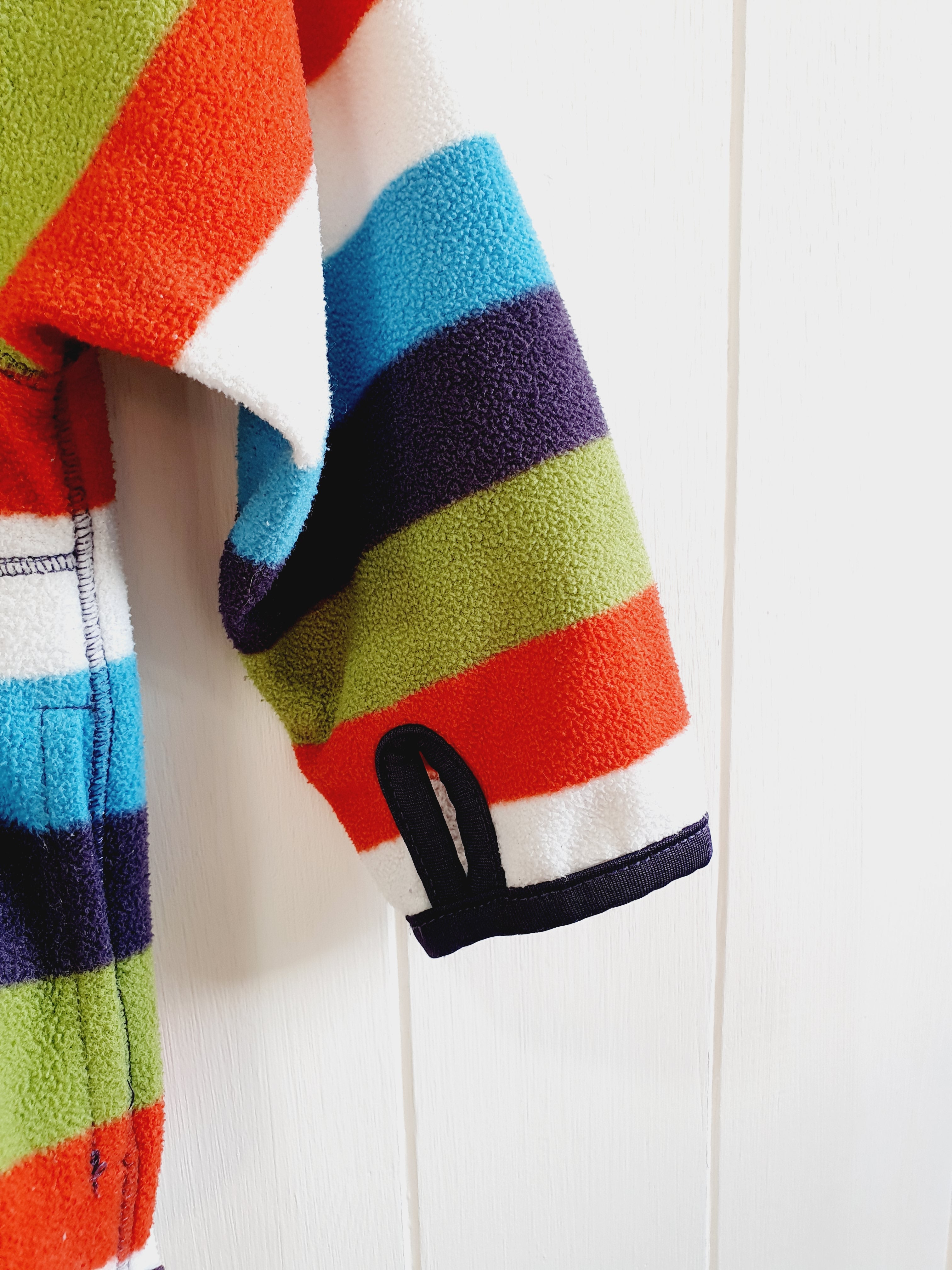 H&M stripy fleece jumper 6-9 months