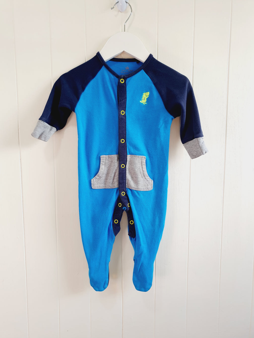 Next blue dinosaur sleepsuit 3-6 months
