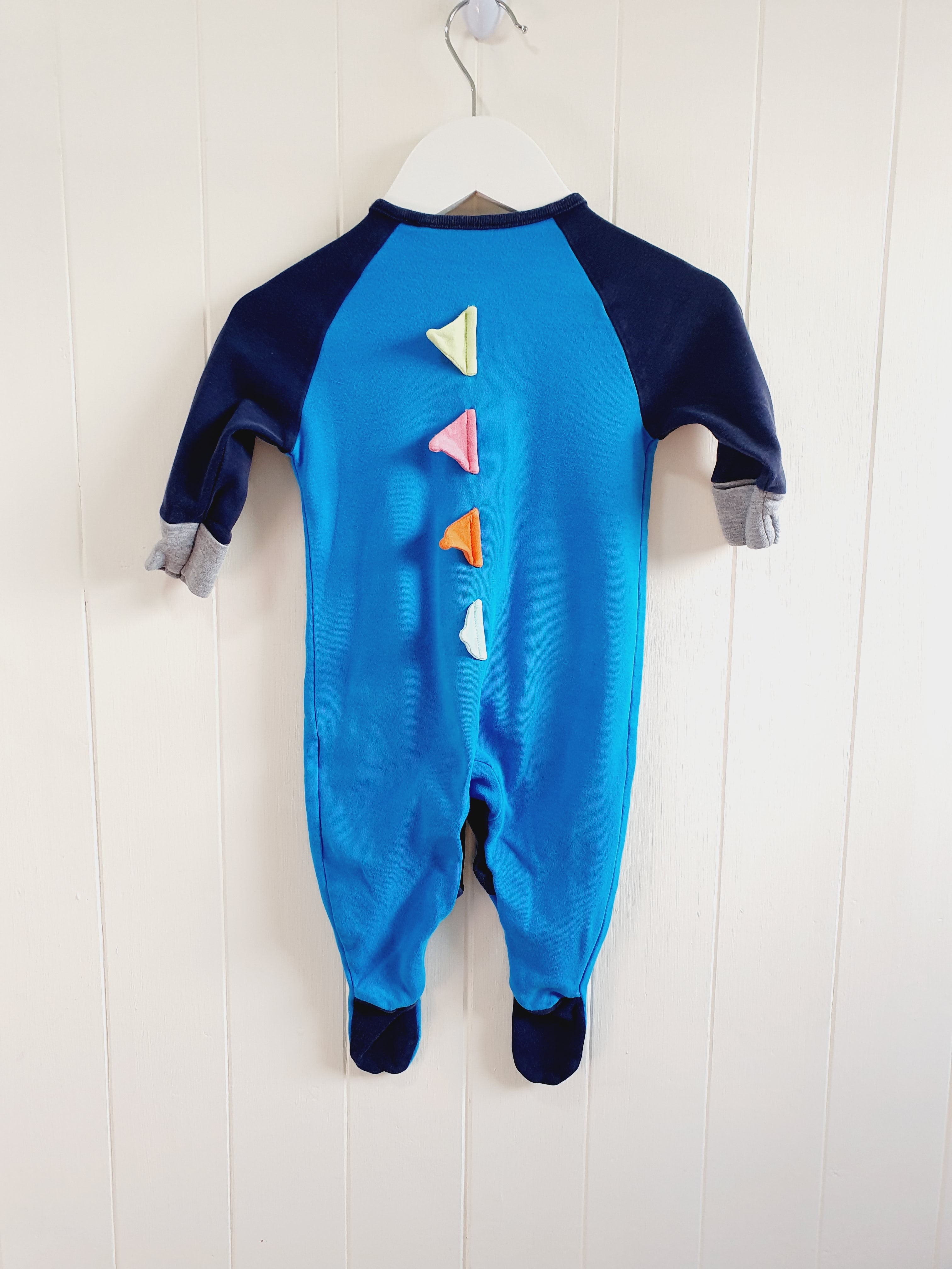 Next blue dinosaur sleepsuit 3-6 months