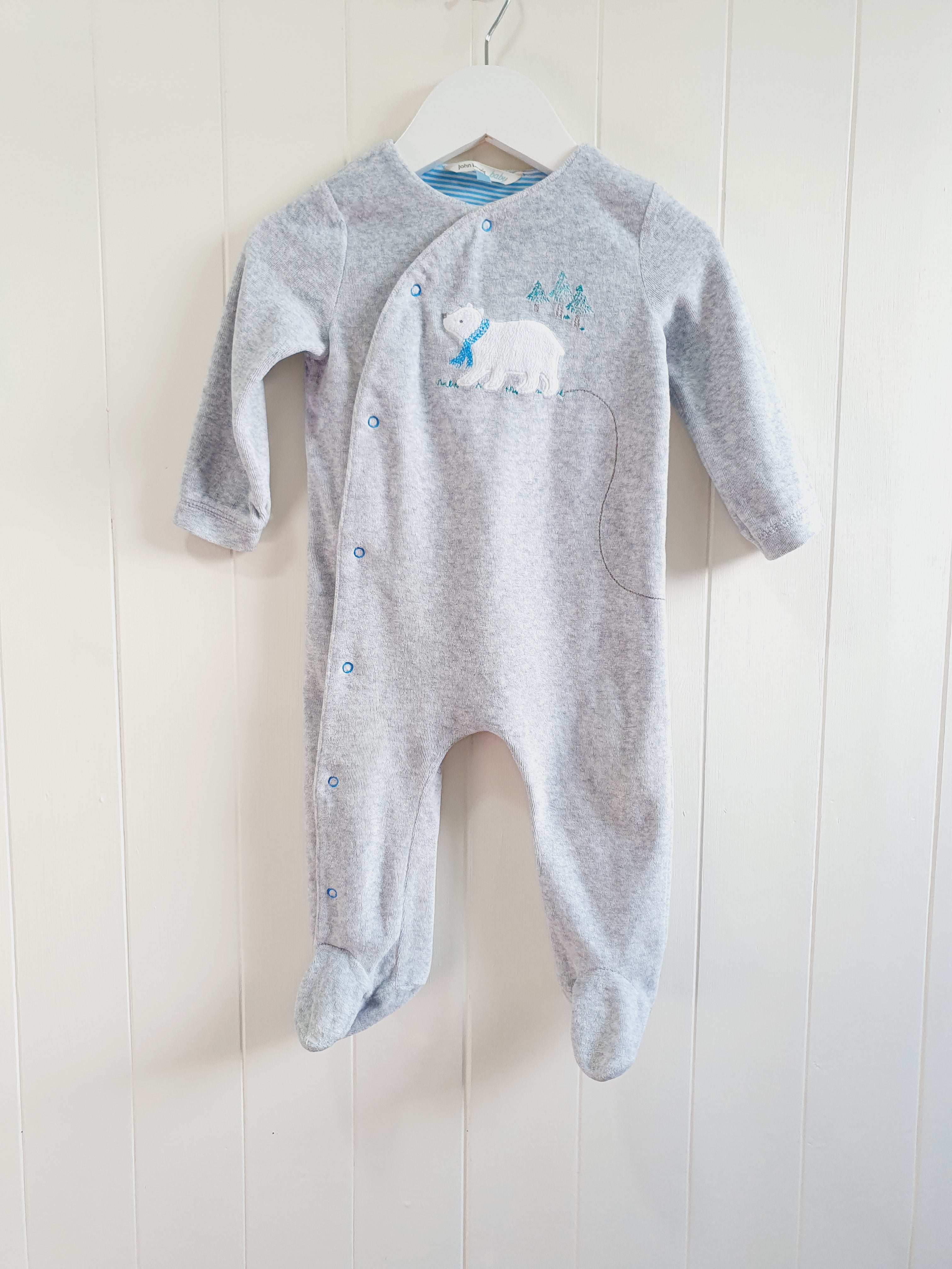 John Lewis polar bear sleepsuit 6-9 months