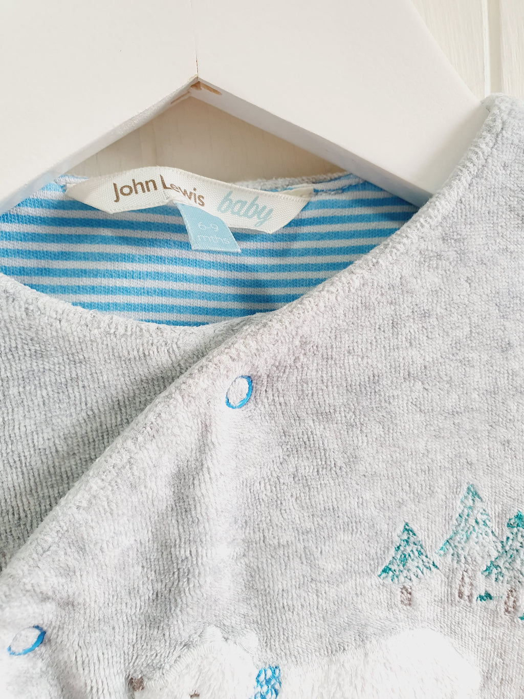 John Lewis polar bear sleepsuit 6-9 months