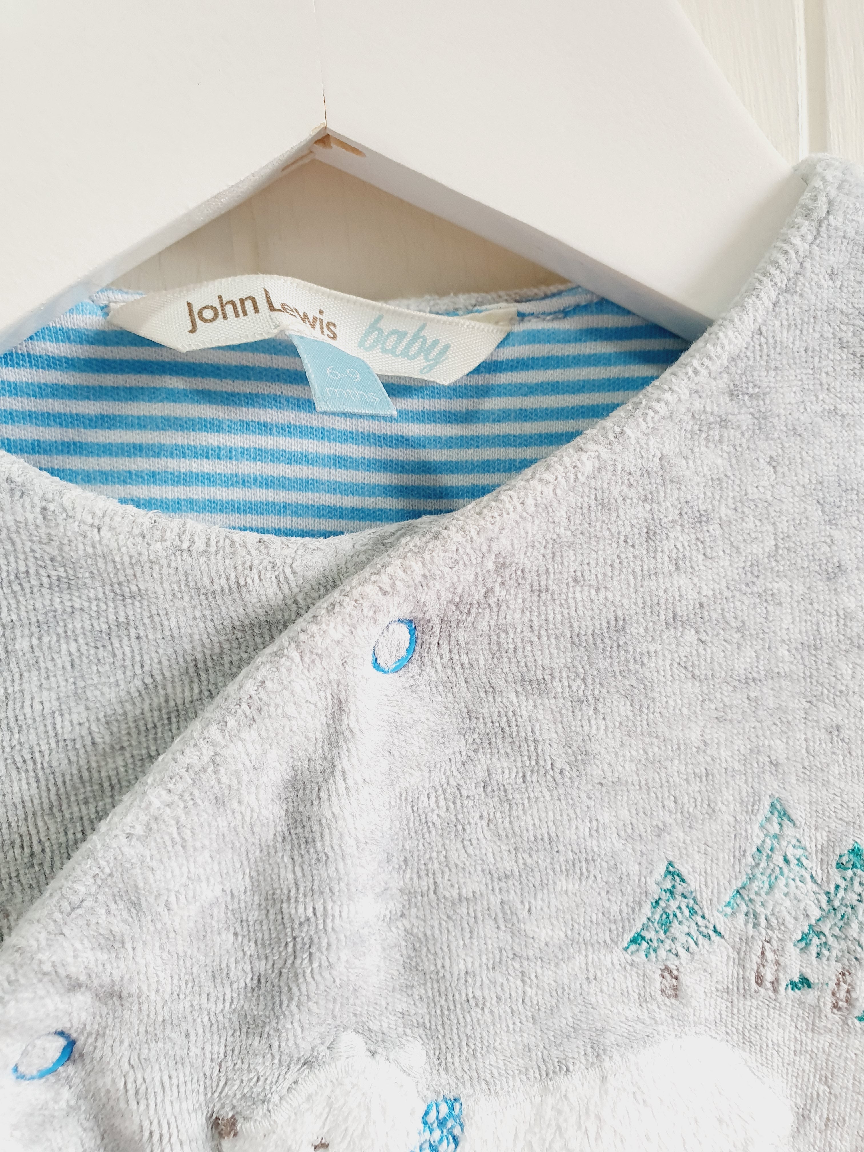John Lewis polar bear sleepsuit 6-9 months