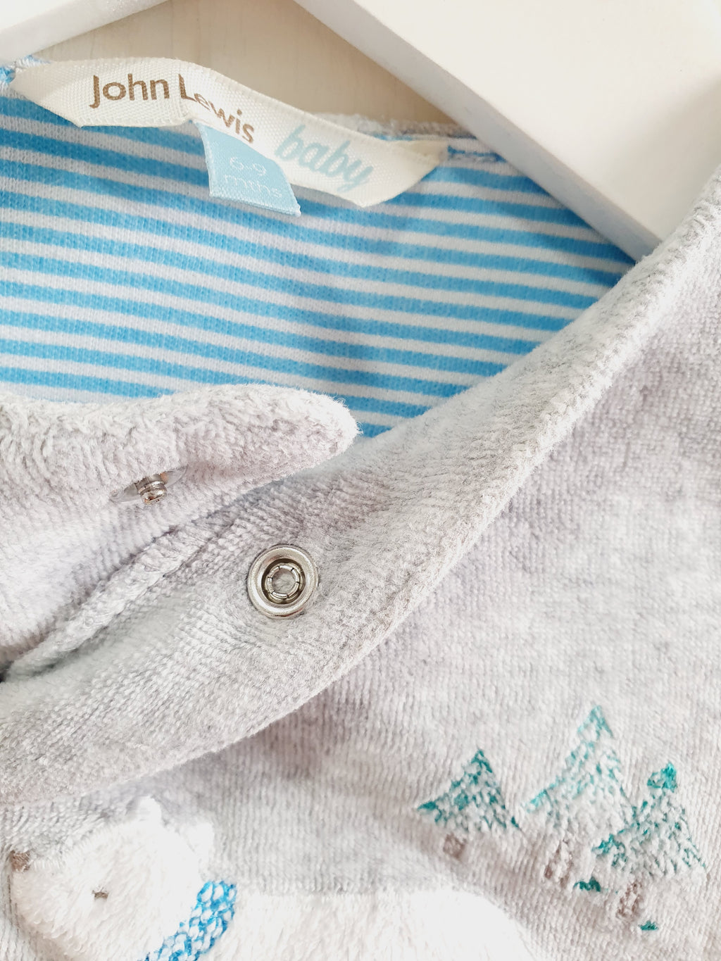 John Lewis polar bear sleepsuit 6-9 months