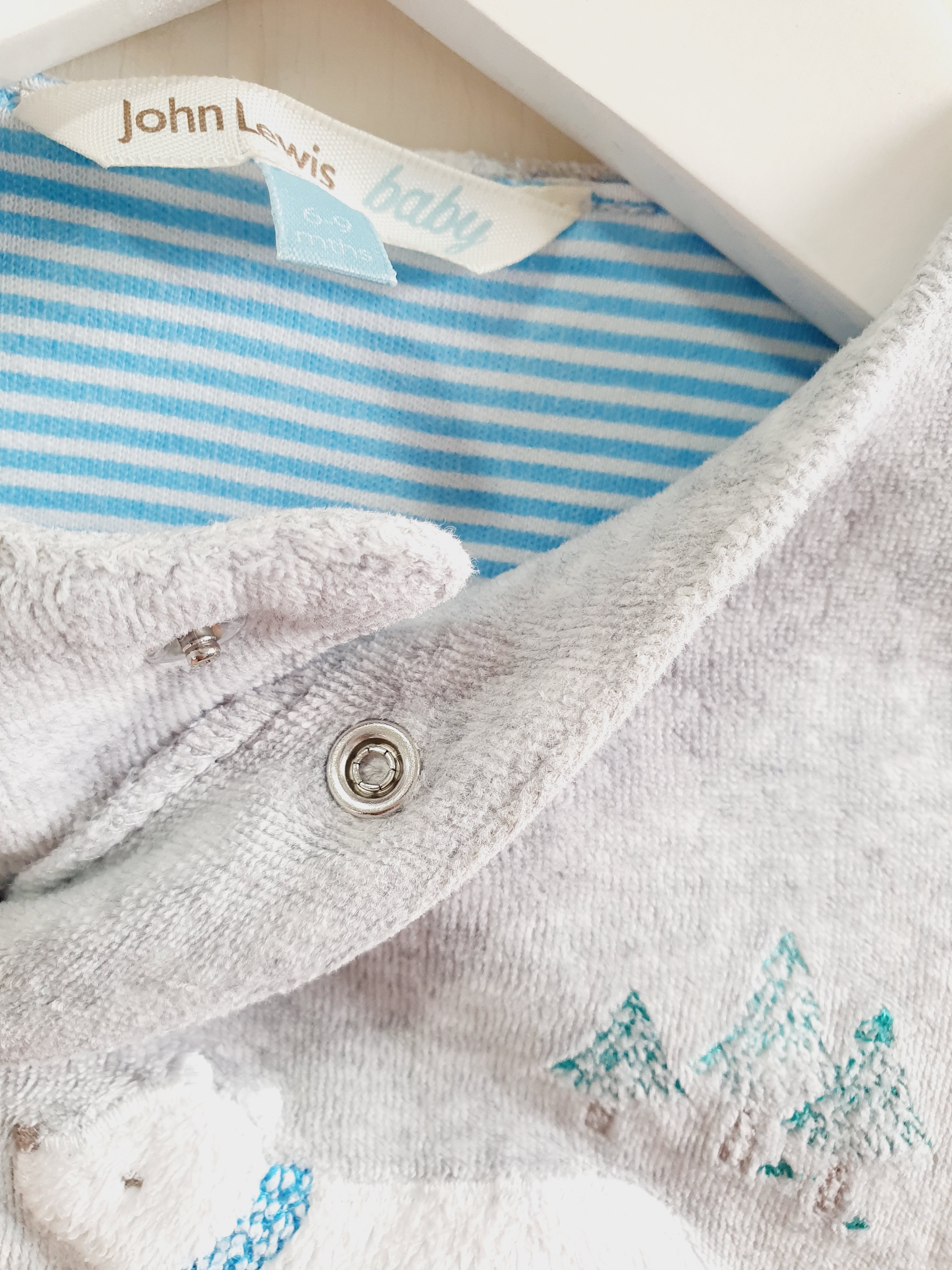 John Lewis polar bear sleepsuit 6-9 months