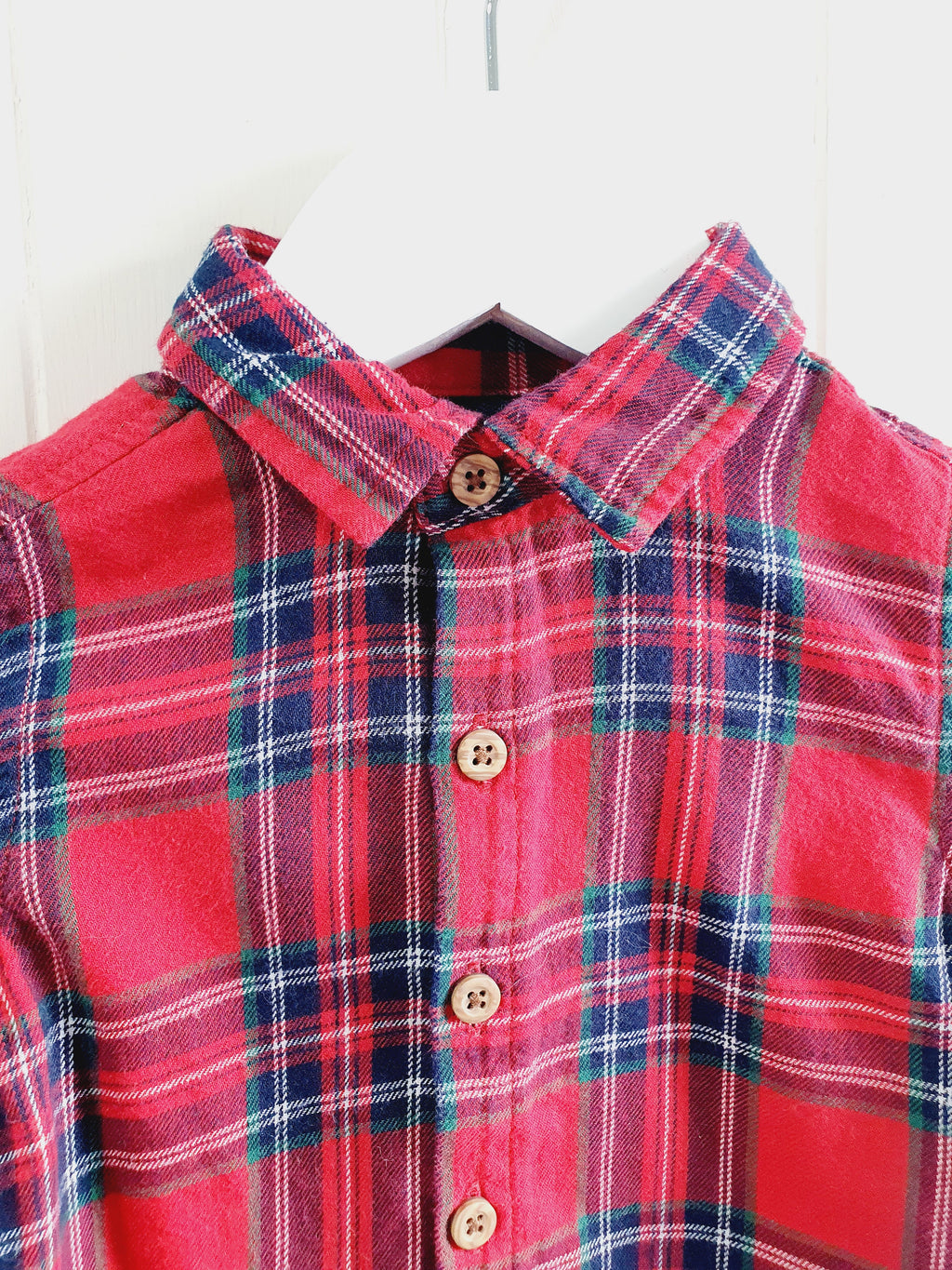 George - checkered shirt 0-3 months