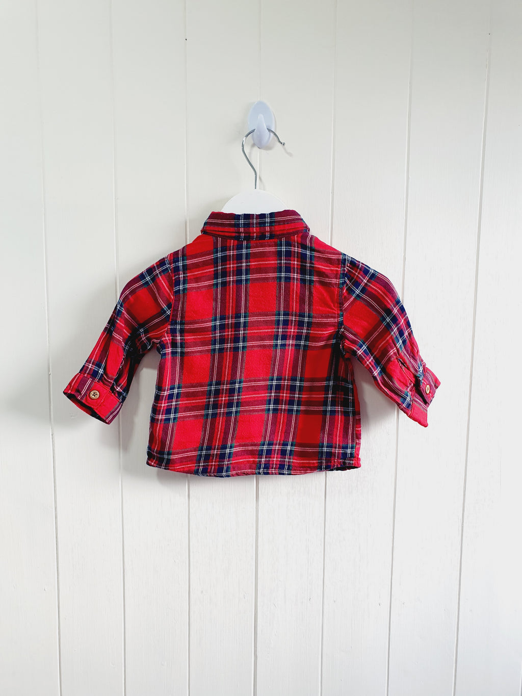 George - checkered shirt 0-3 months