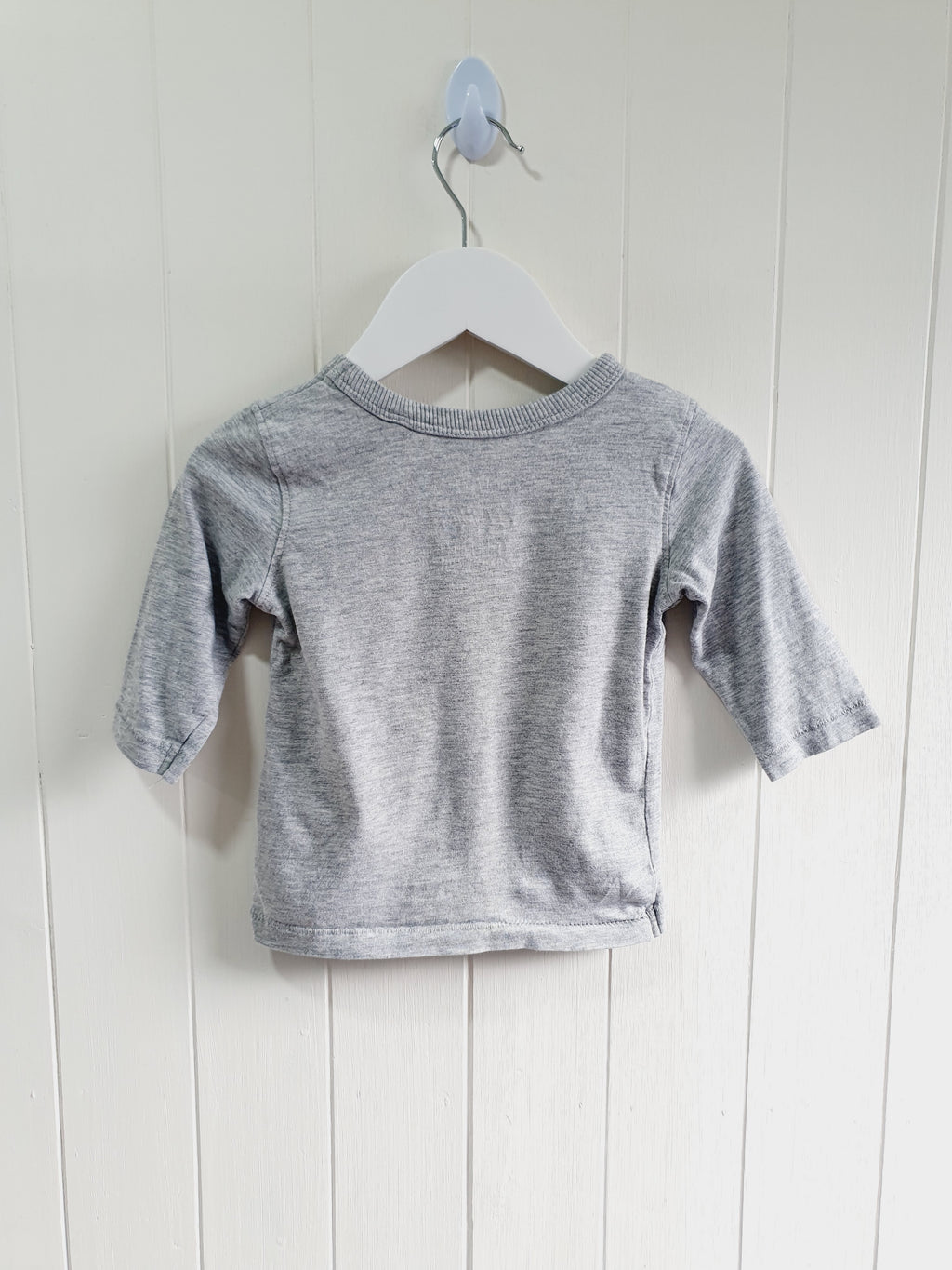 Next - grey long sleeve top 6-9 months