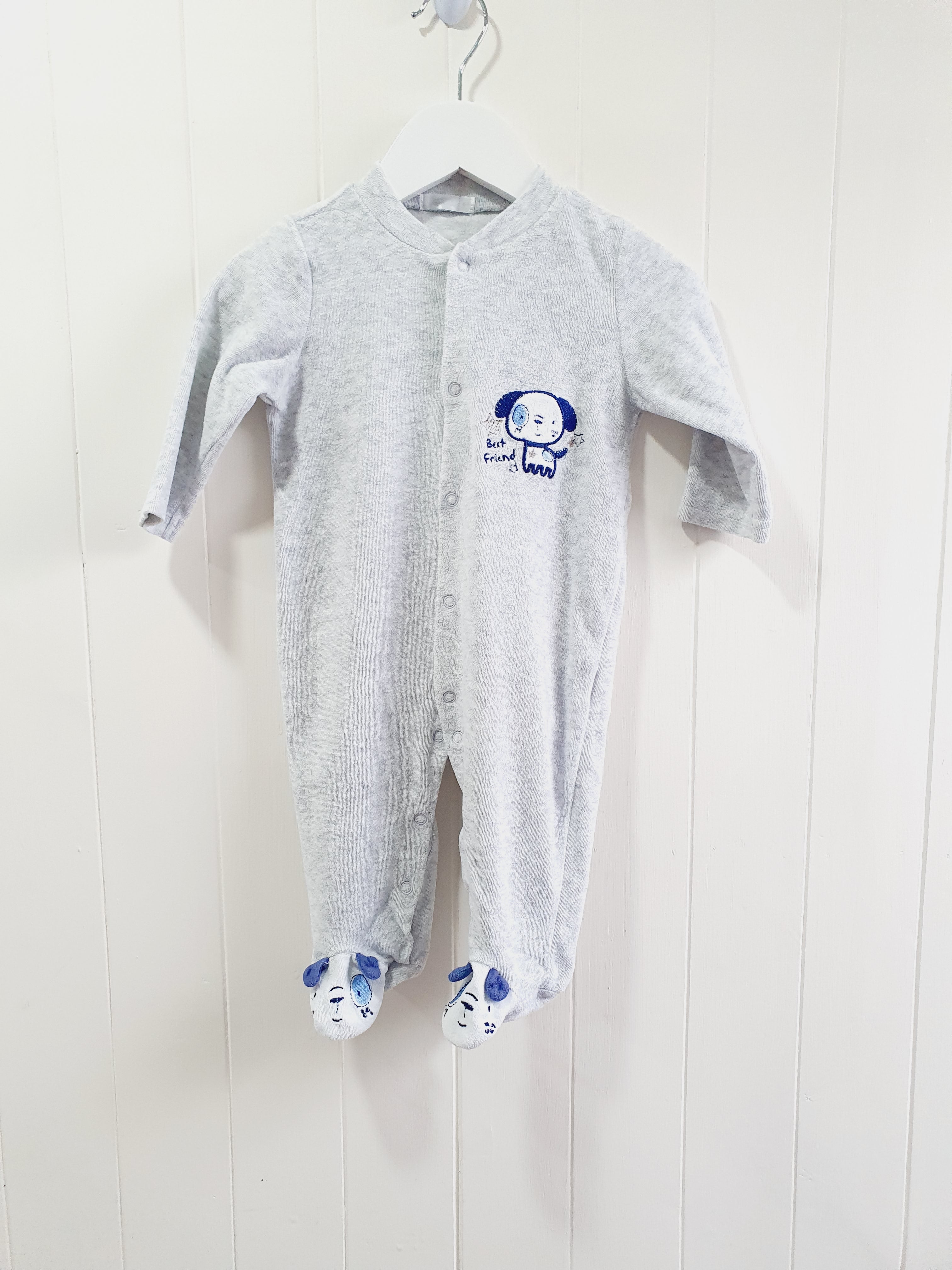 Pep&Co embroidered dog sleepsuit 3-6 months