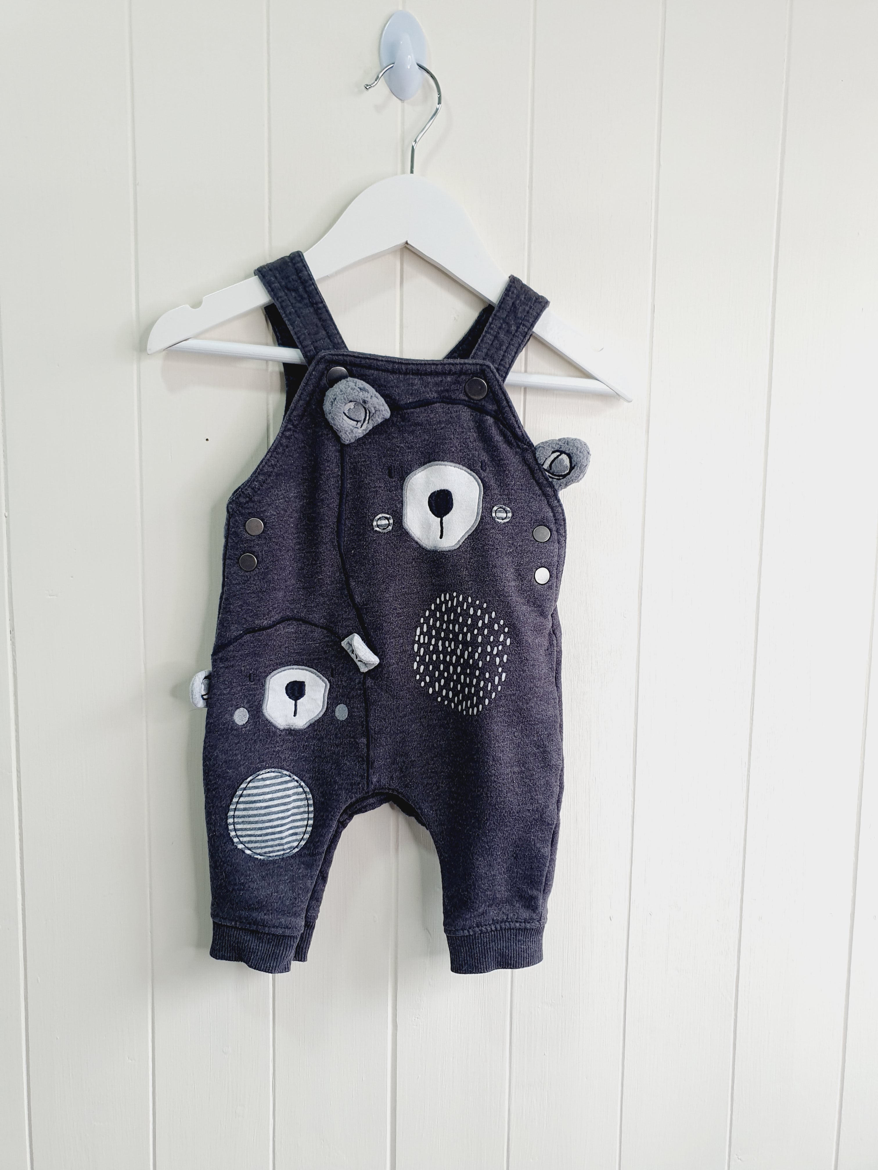 George grey dungaree 0-3 months