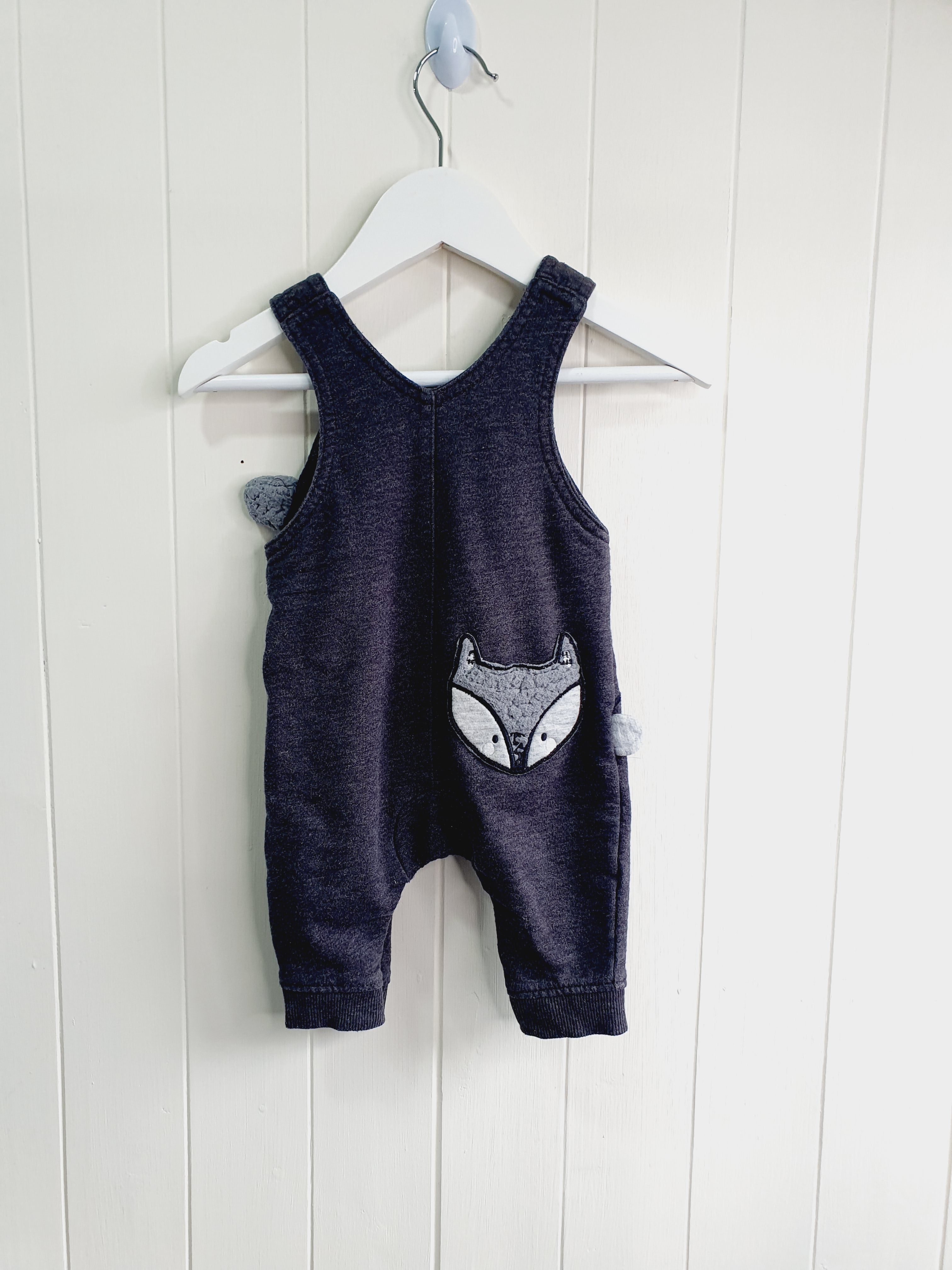 George grey dungaree 0-3 months