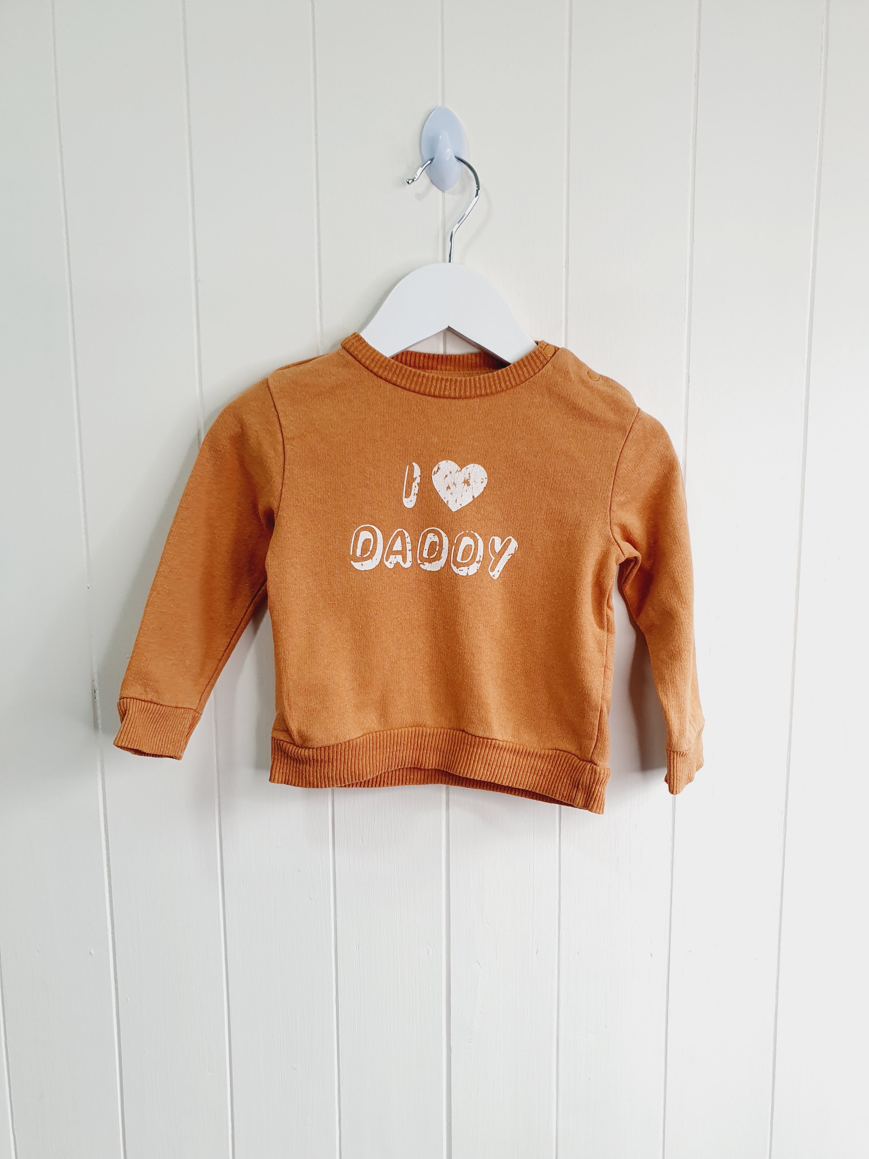 Fox & Bunny I love daddy sweatshirt 6-9 months