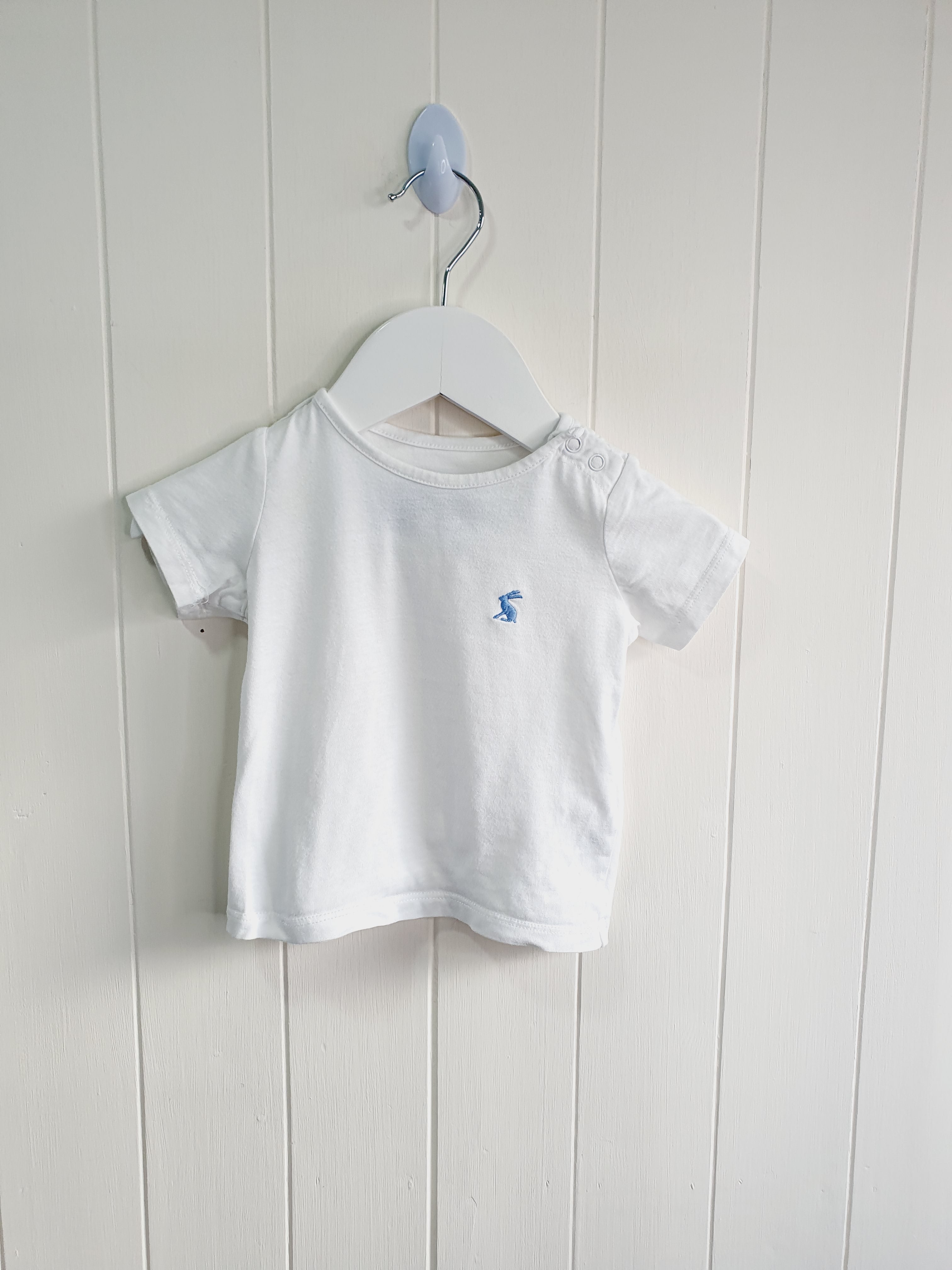 Joules white T-shirt 3-6 months