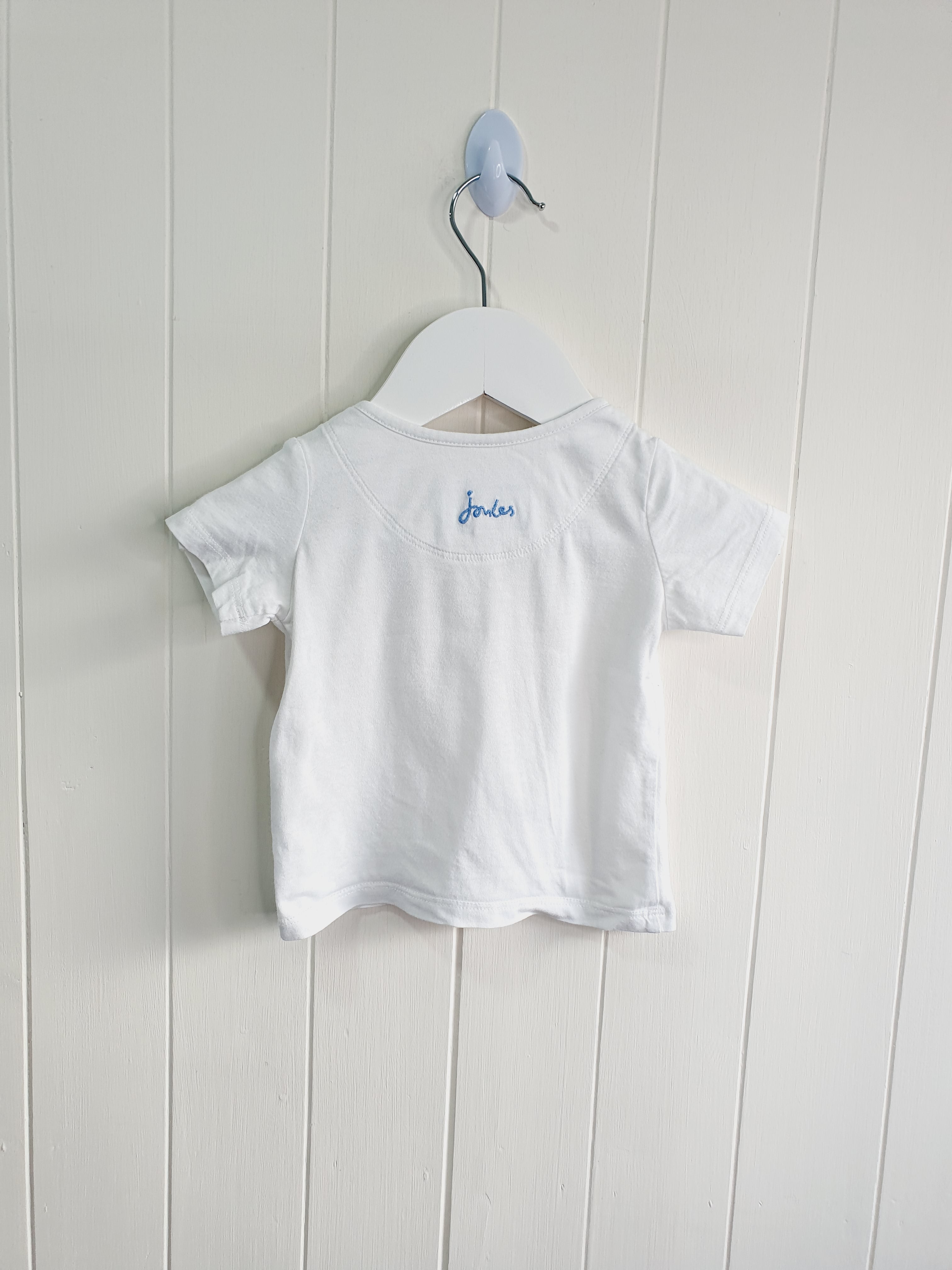 Joules white T-shirt 3-6 months