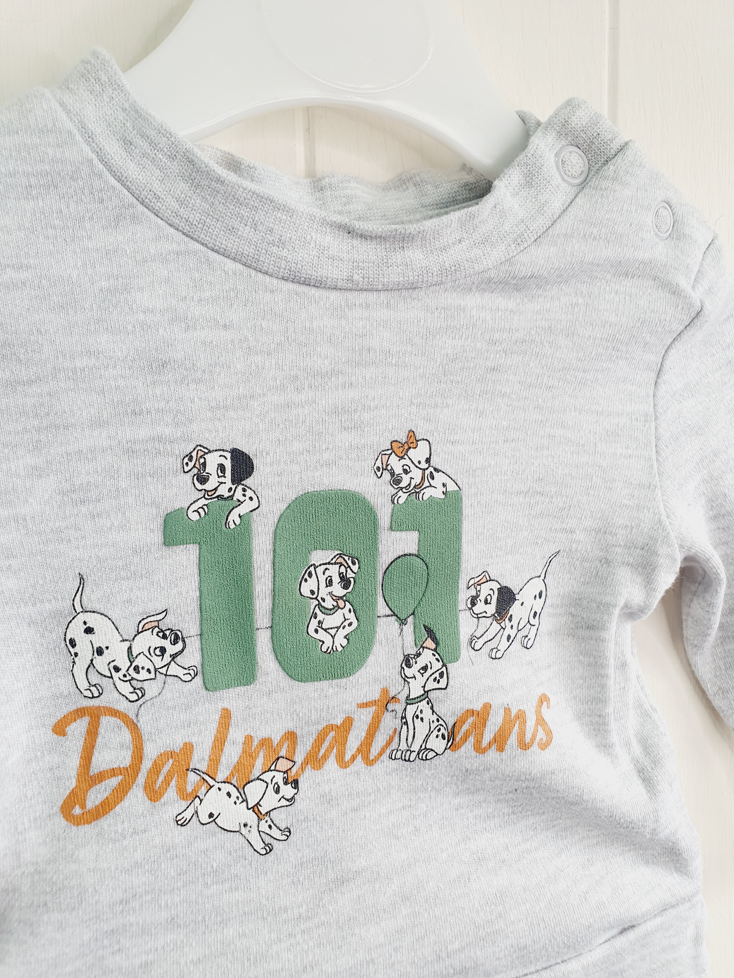 101 Dalmatians long sleeve bodysuit and trousers set 0-3 months