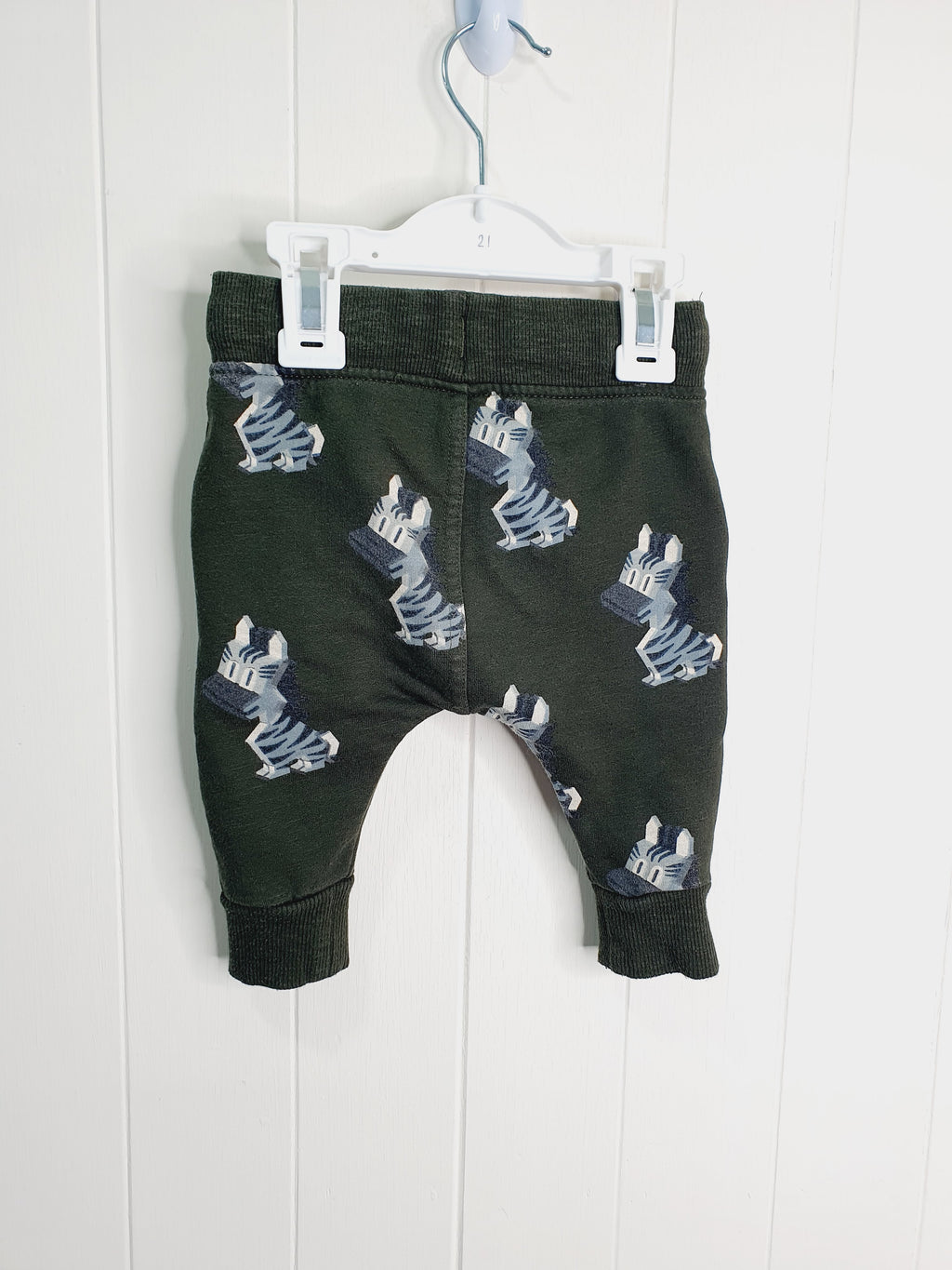 Next zebra print boys joggers 3-6 months