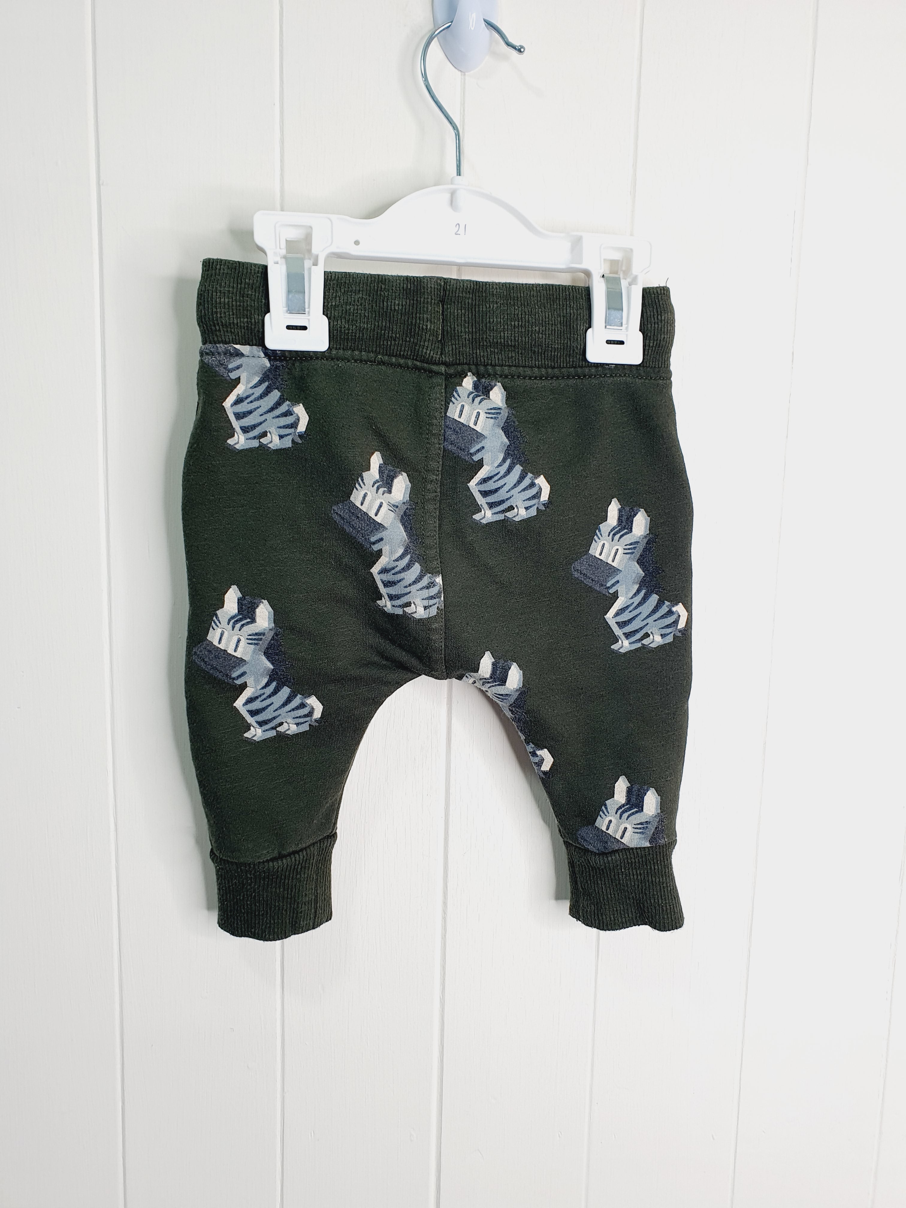 Next zebra print boys joggers 3-6 months