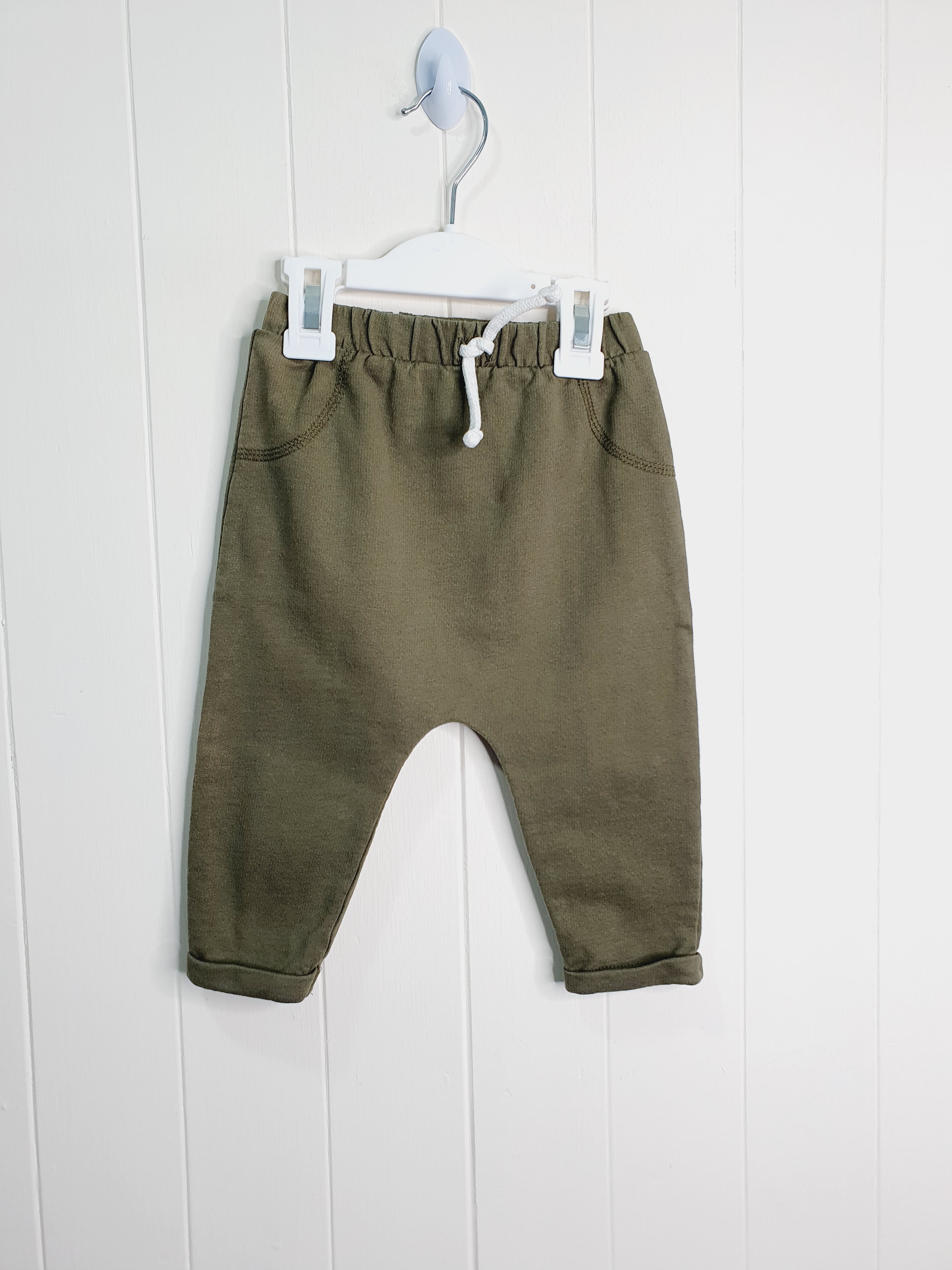 TU khaki boys joggers 9-12 months