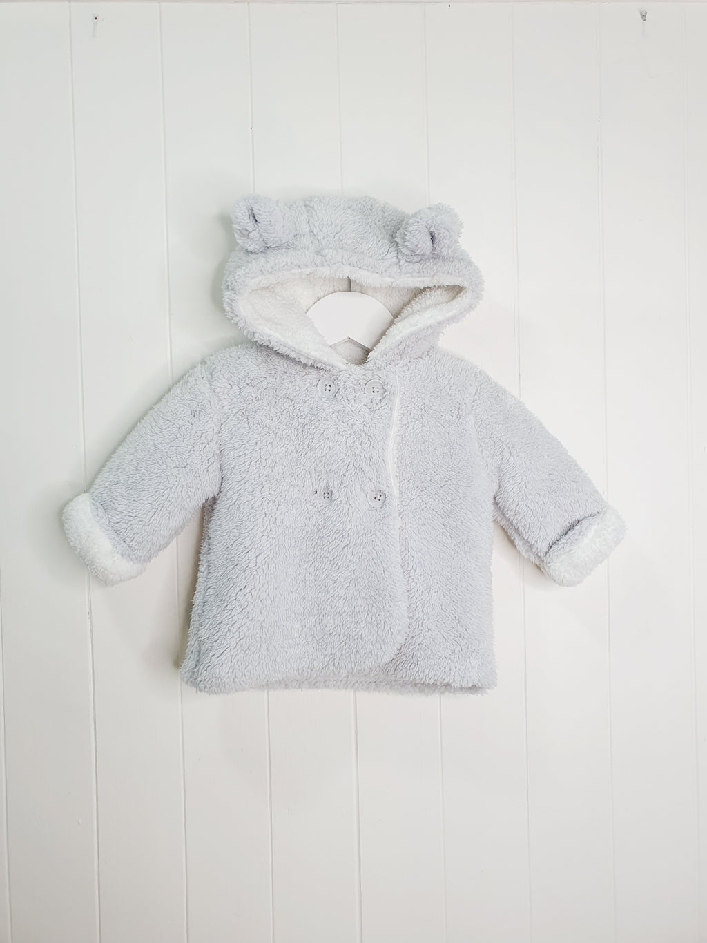 Matalan fleece hooded jacket 3-6 months