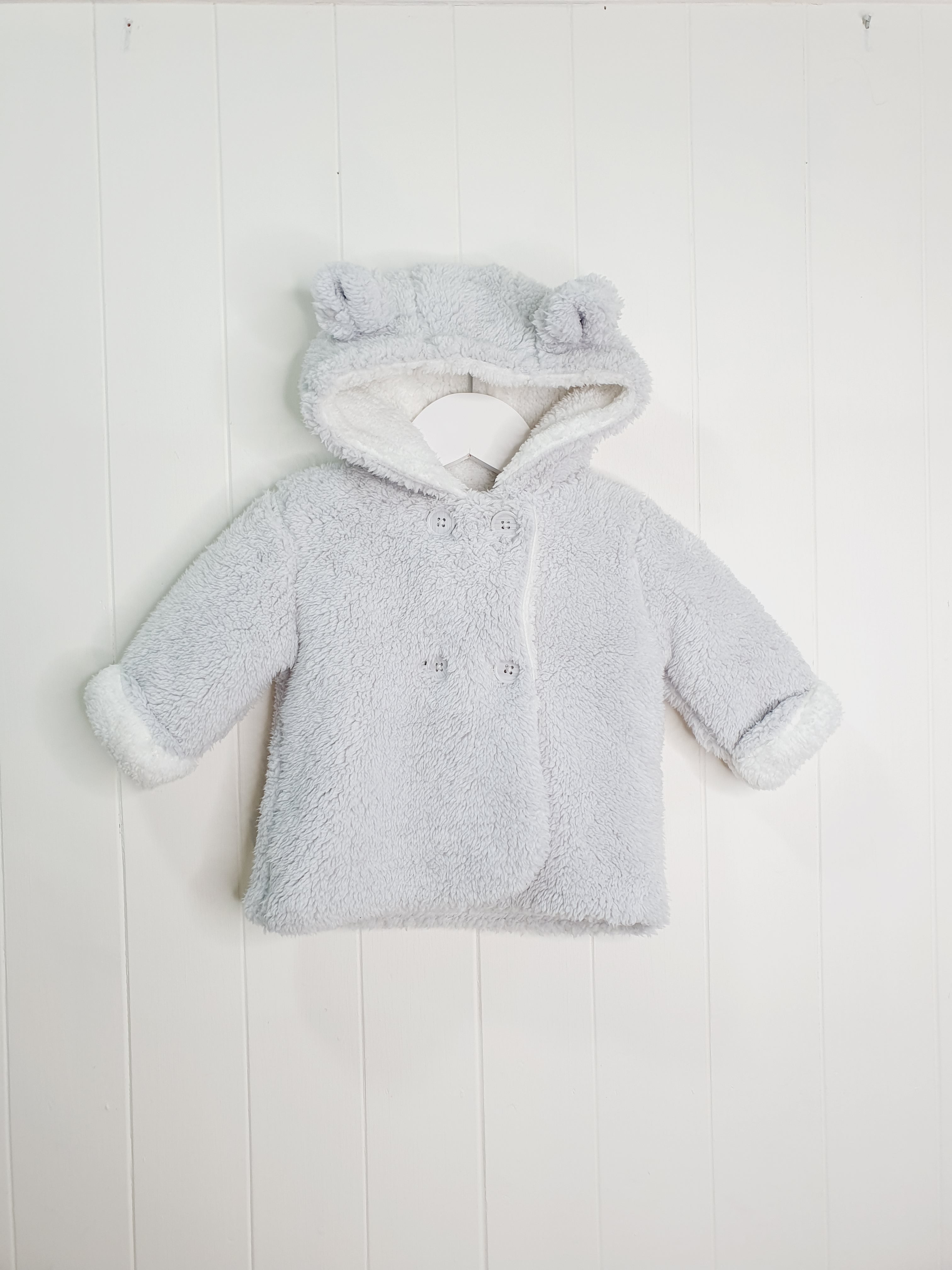 Matalan fleece hooded jacket 3-6 months