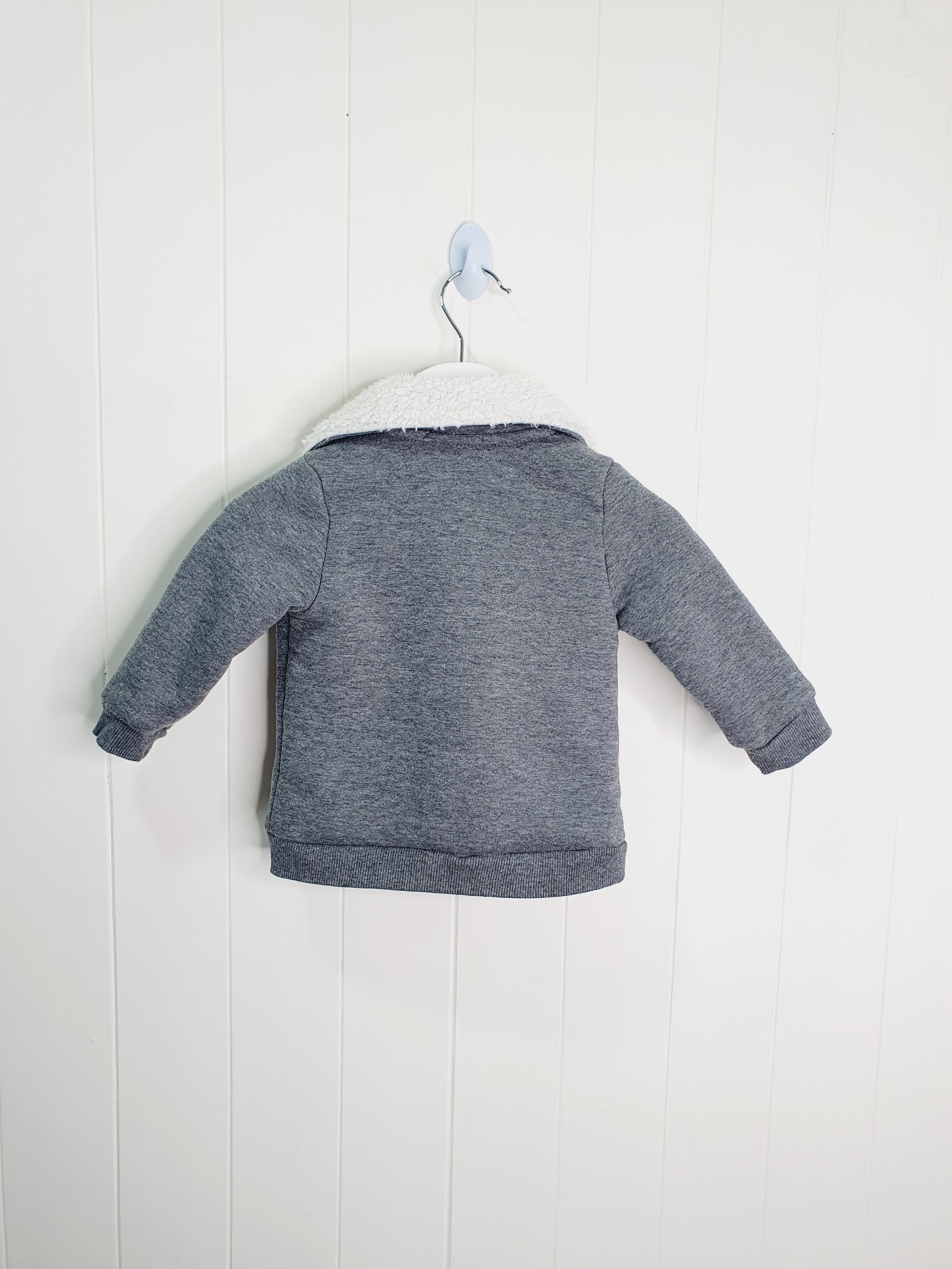 Le Redoute grey fleece lined jacket 6 months
