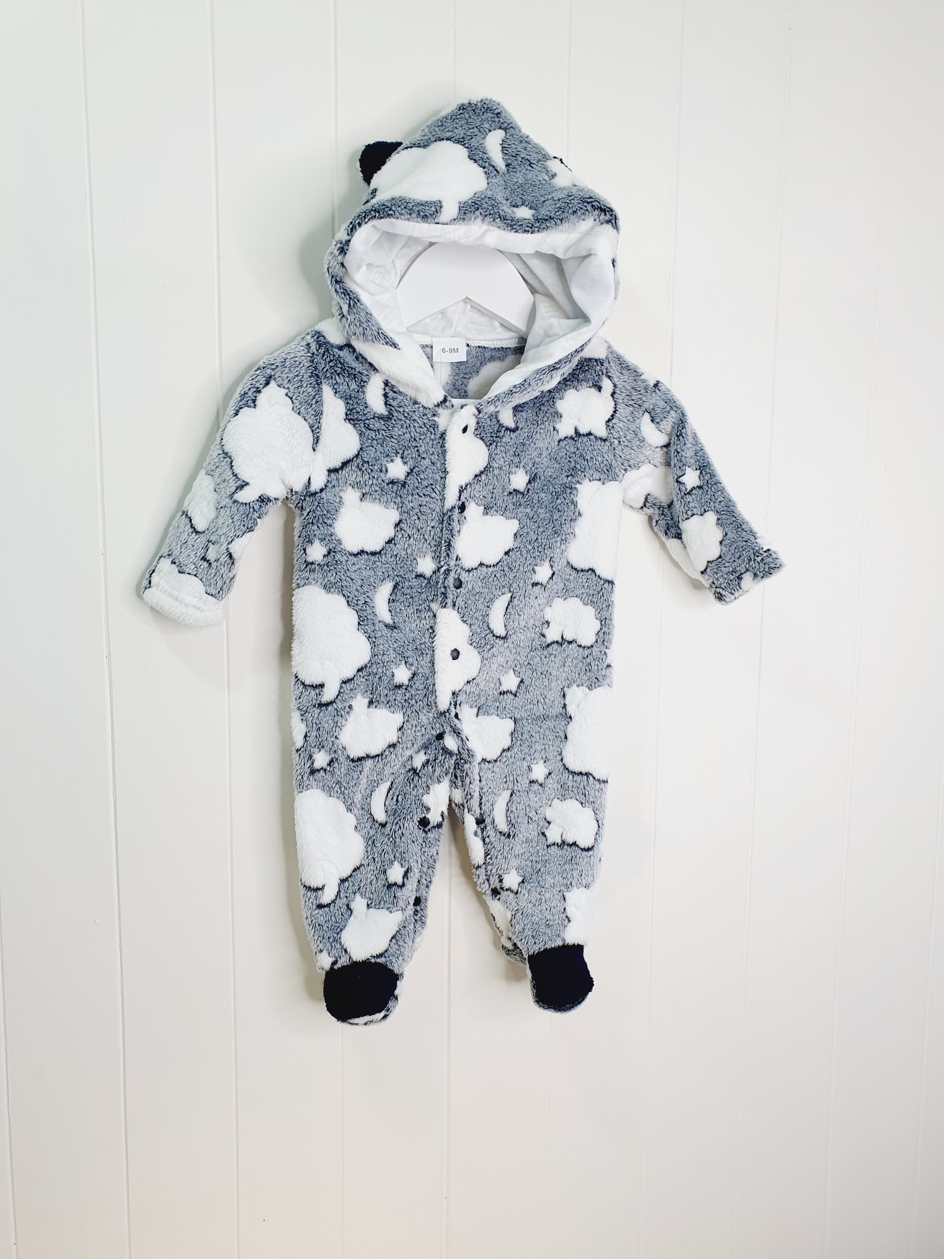 Unbranded hooded fleece onesie 3-6 months