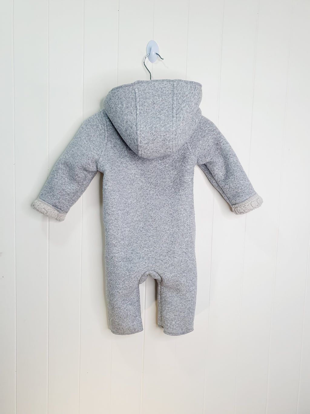 So Cute grey hooded zip up pramsuit 6-9 months