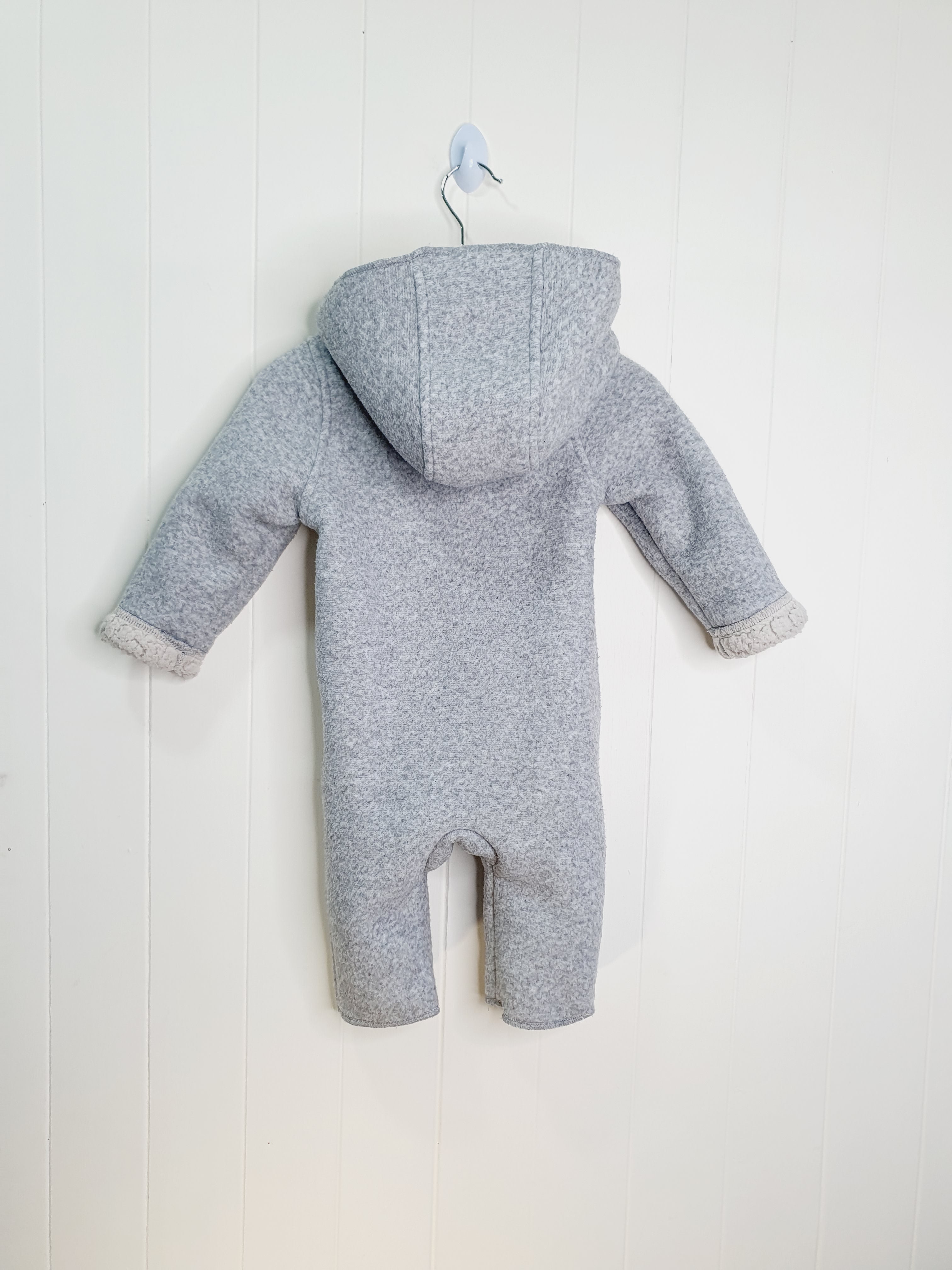 So Cute grey hooded zip up pramsuit 6-9 months