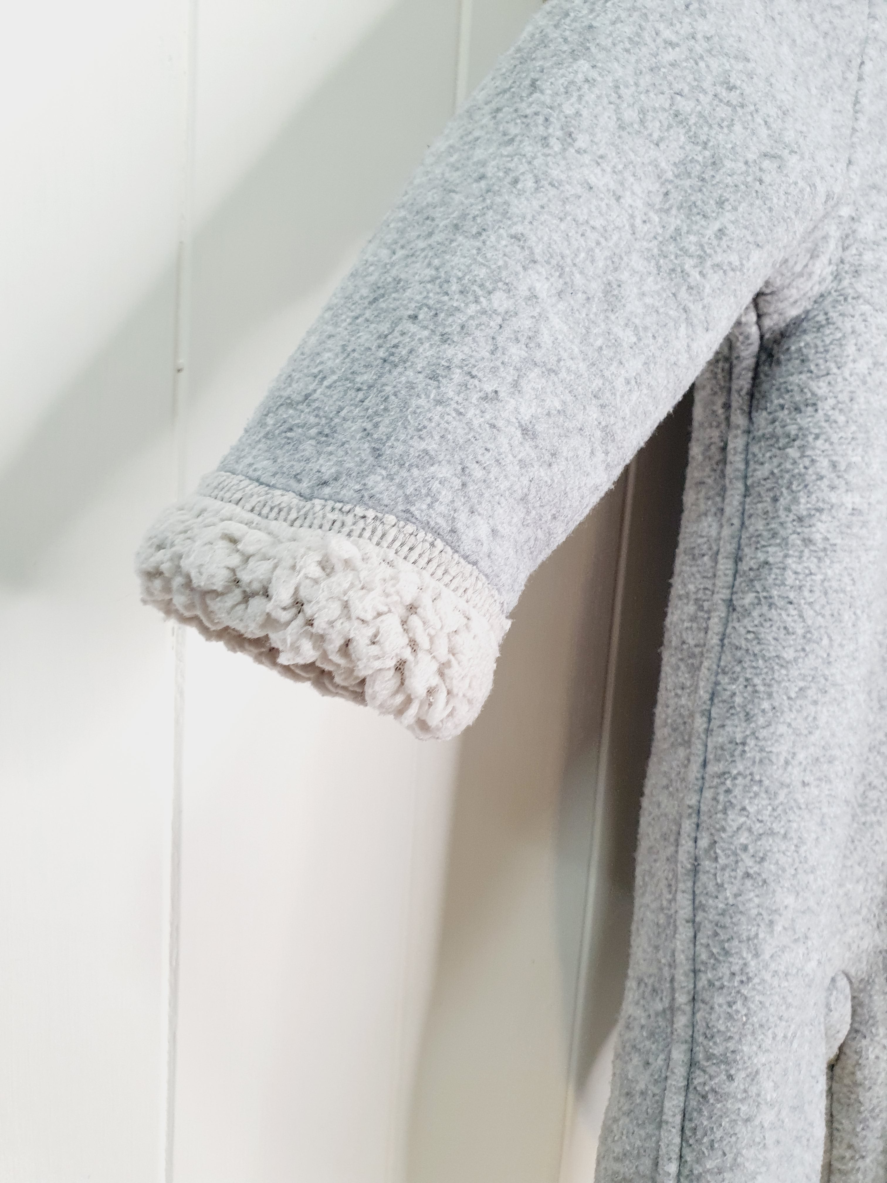 So Cute grey hooded zip up pramsuit 6-9 months