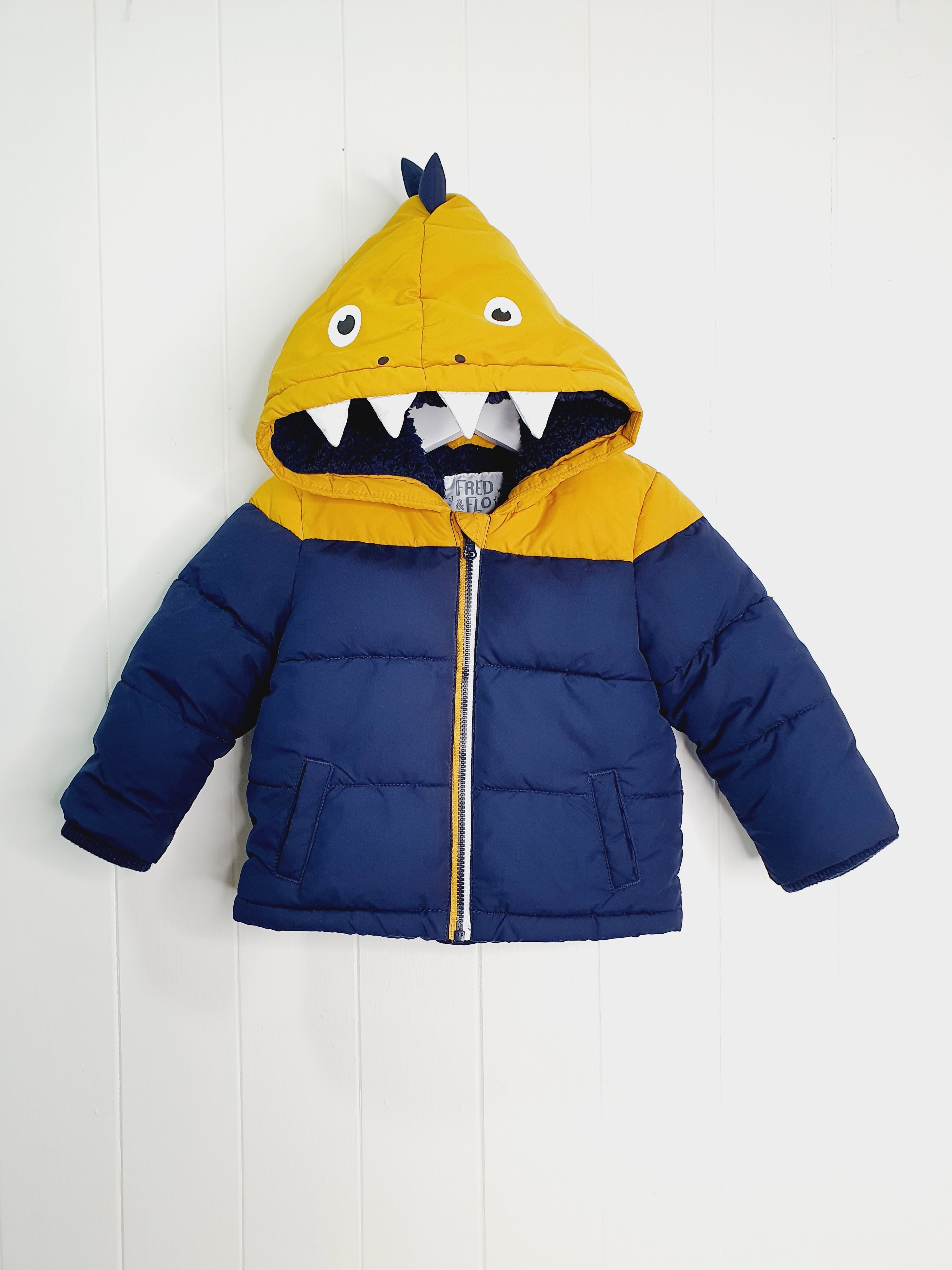 Fred&Flo navy hooded bomber hjacket 6-9 months