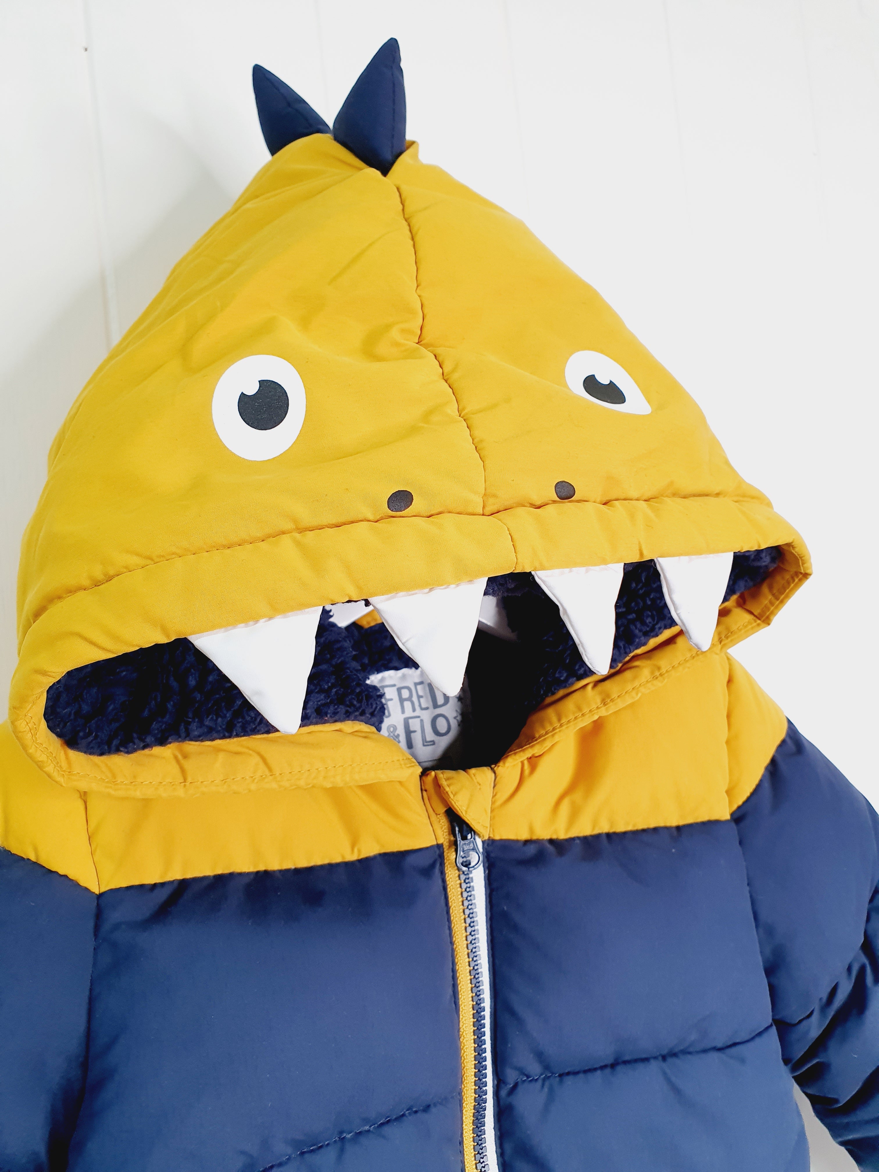 Fred&Flo navy hooded bomber hjacket 6-9 months