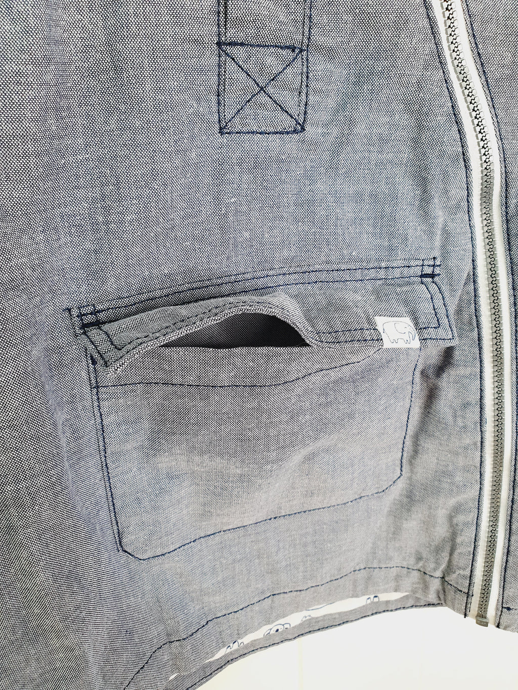 H&M denim look zip up lightweight jacket 12-18 months