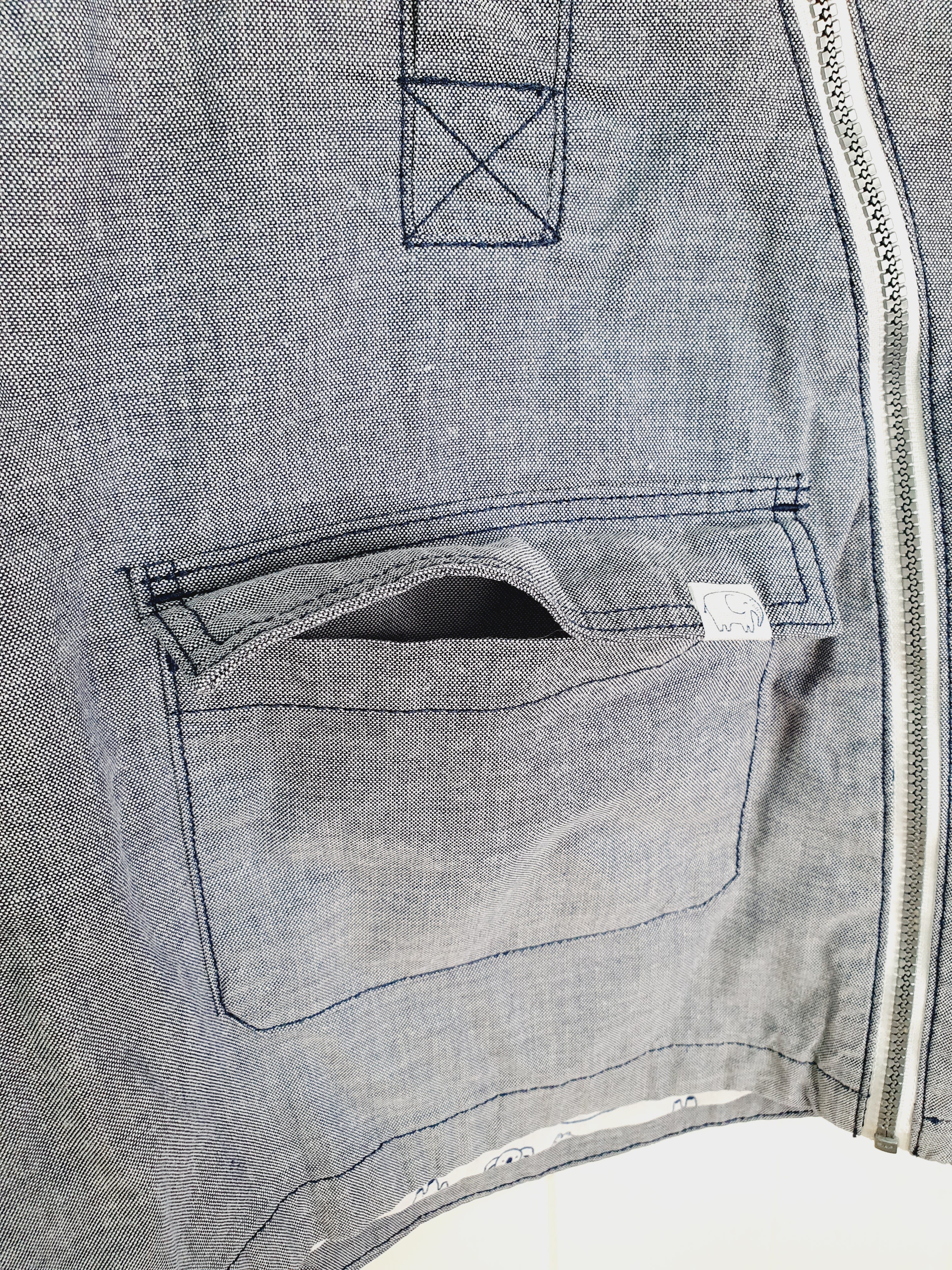 H&M denim look zip up lightweight jacket 12-18 months