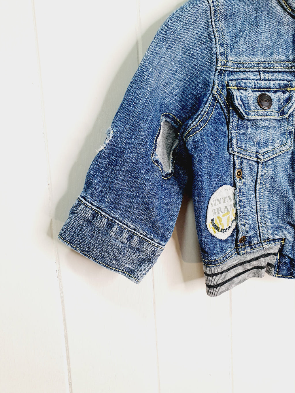 Next denim hooded jacket 3-6 months