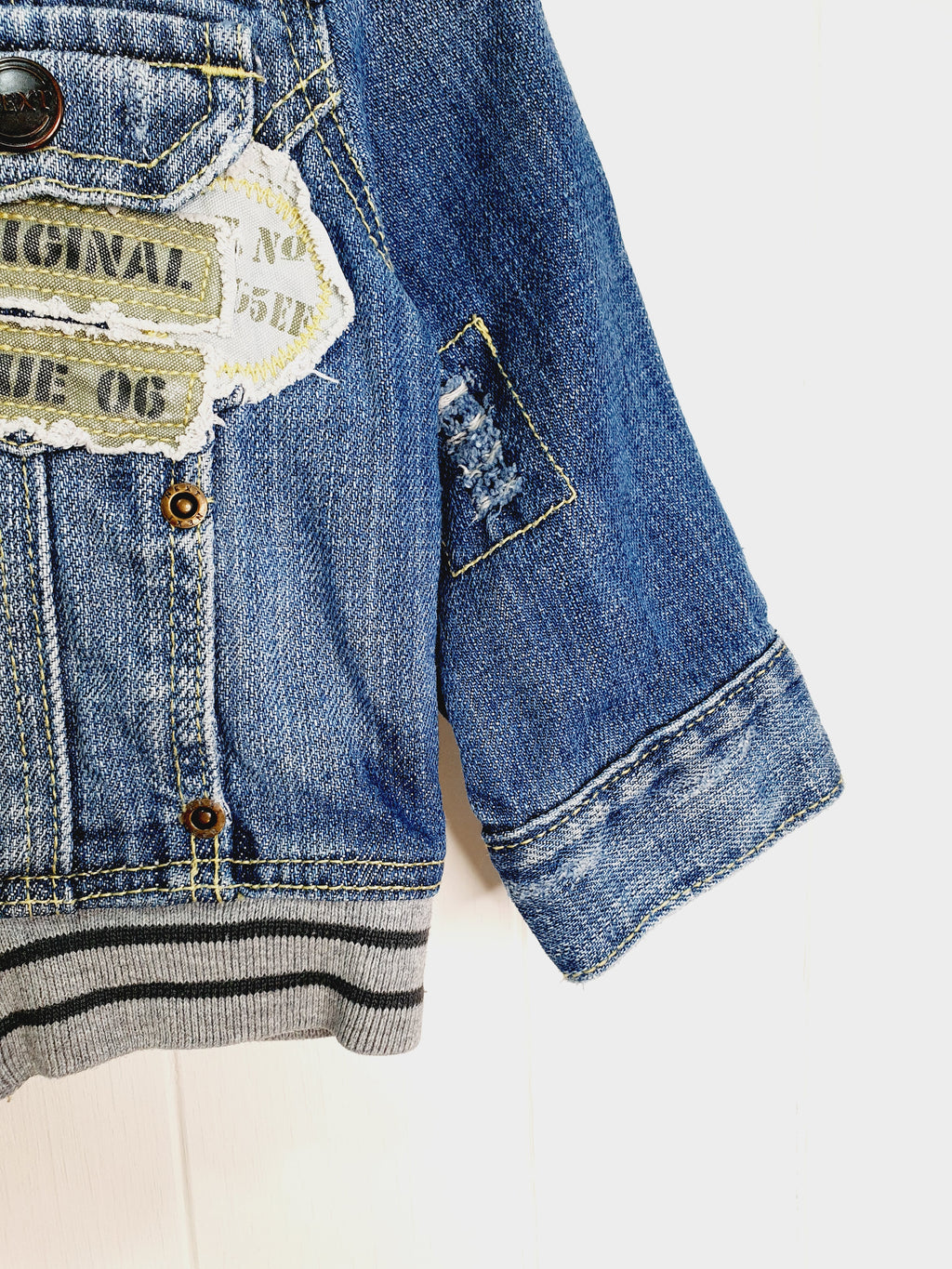 Next denim hooded jacket 3-6 months