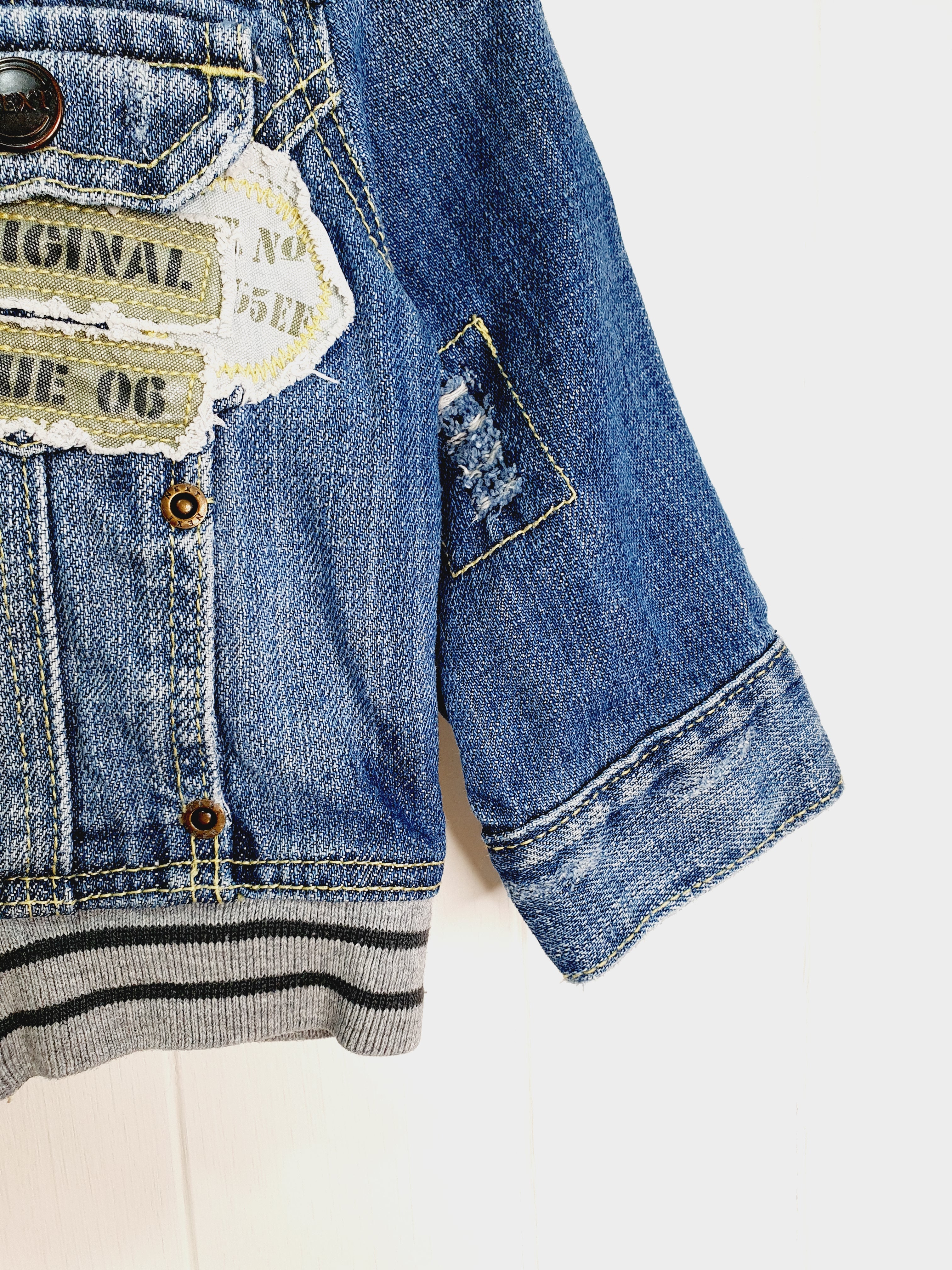 Next denim hooded jacket 3-6 months