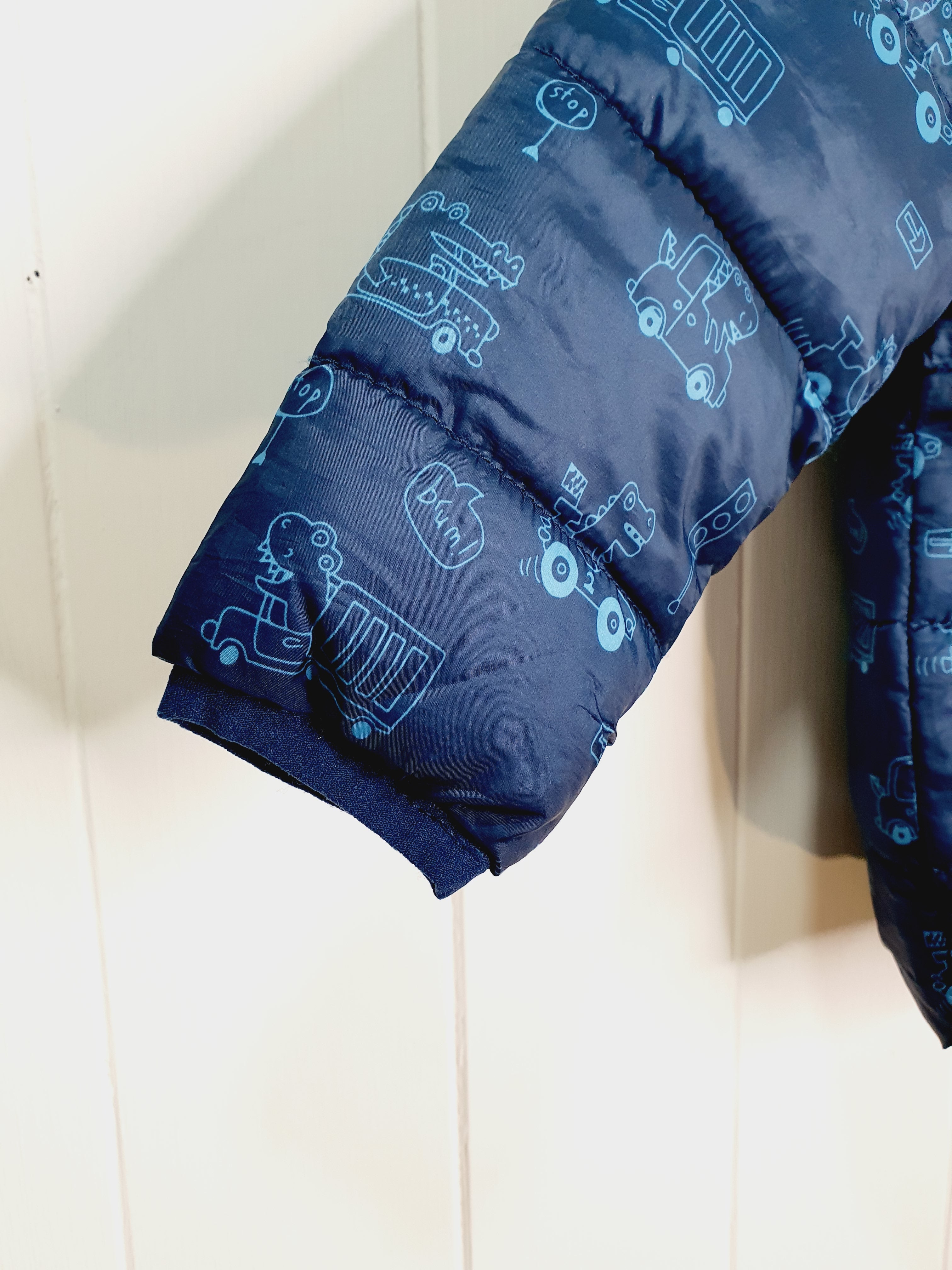 M&Co transport and animals printed jacket 9-12 months