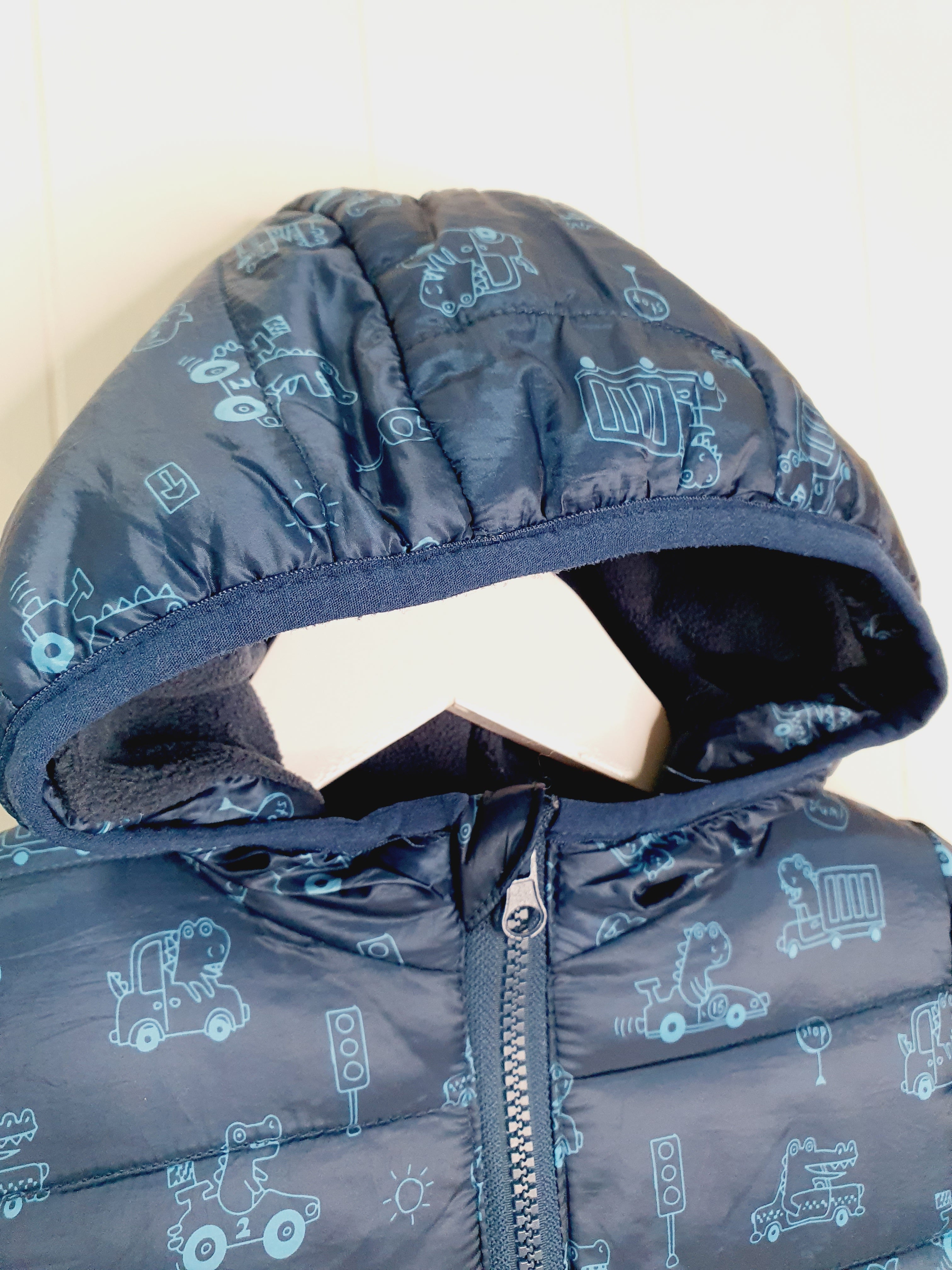 M&Co transport and animals printed jacket 9-12 months