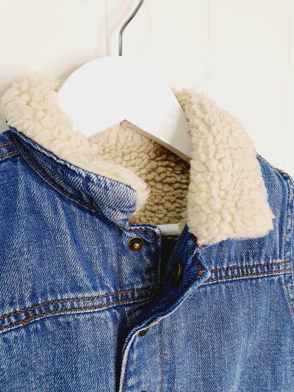 Nutmeg denim jacket teddy fleece lined 18-24 months