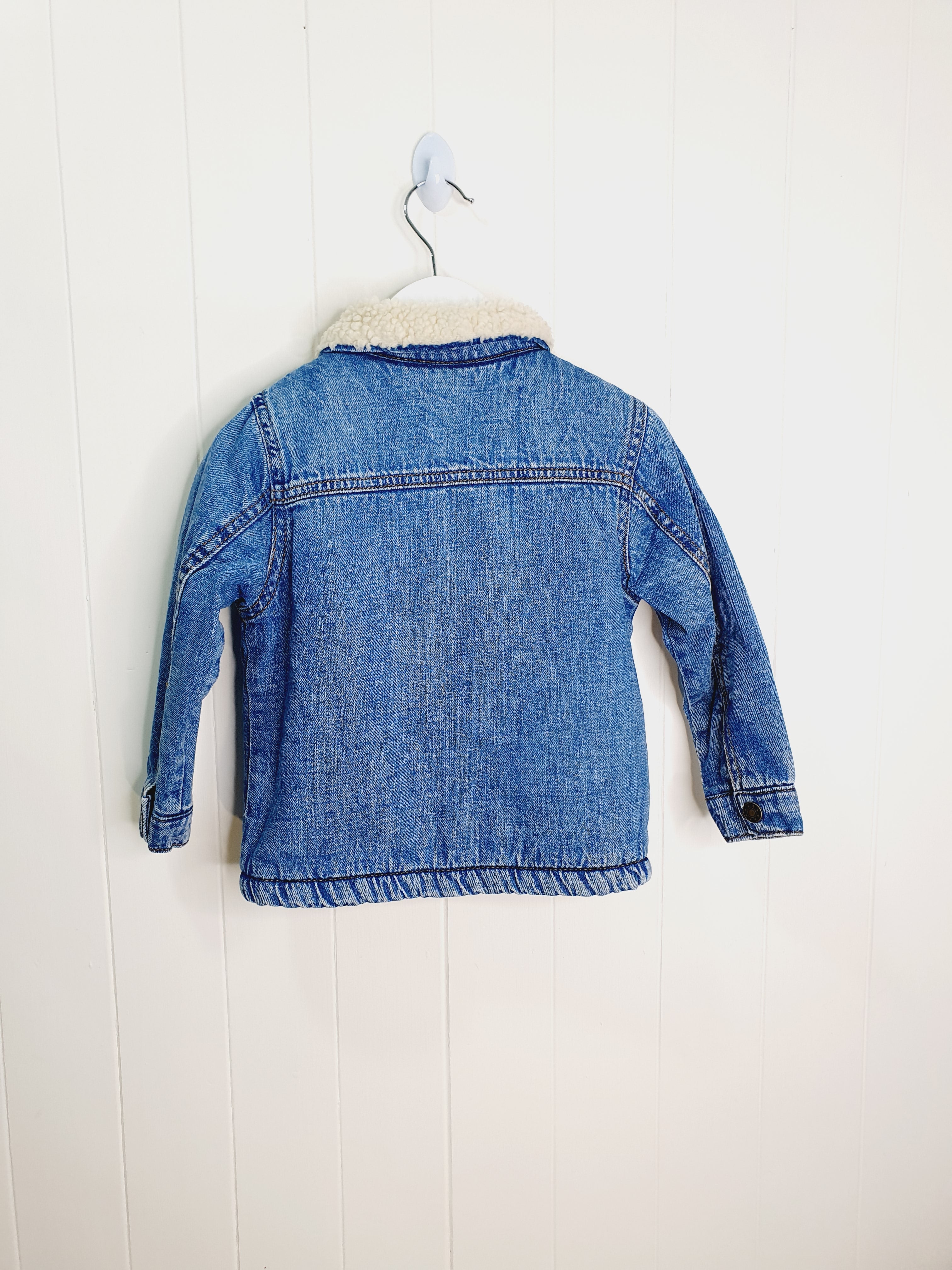Nutmeg denim jacket teddy fleece lined 18-24 months