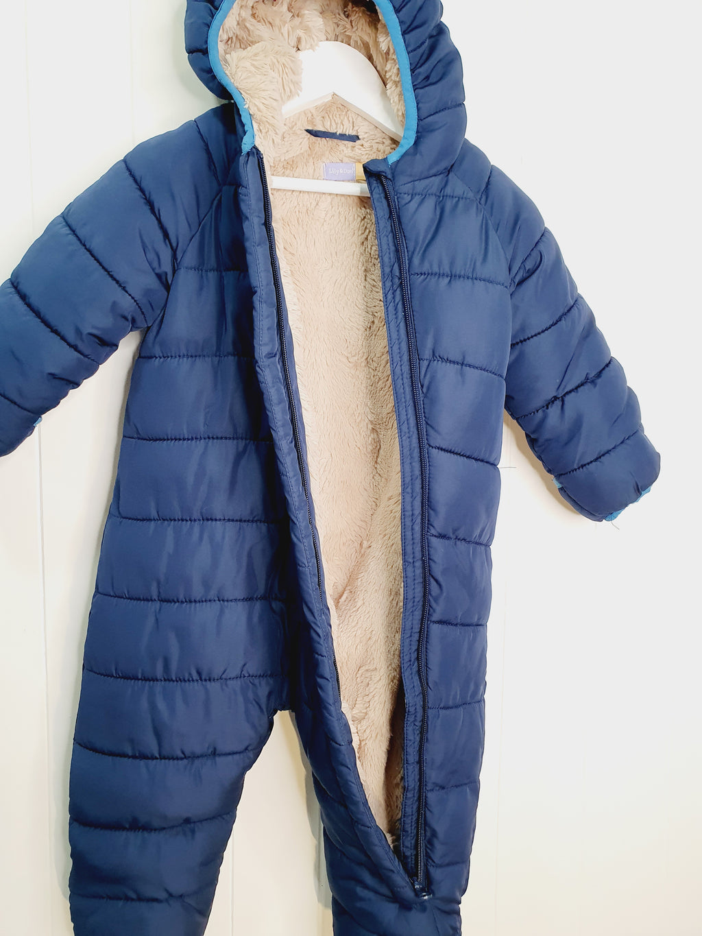Lily&Dan navy pramsuit/snowsuit 6-12 months